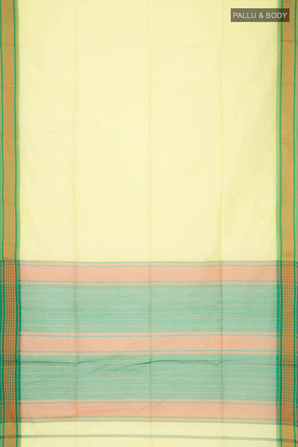 Yellow Blended Maheshwari Silk Cotton Saree