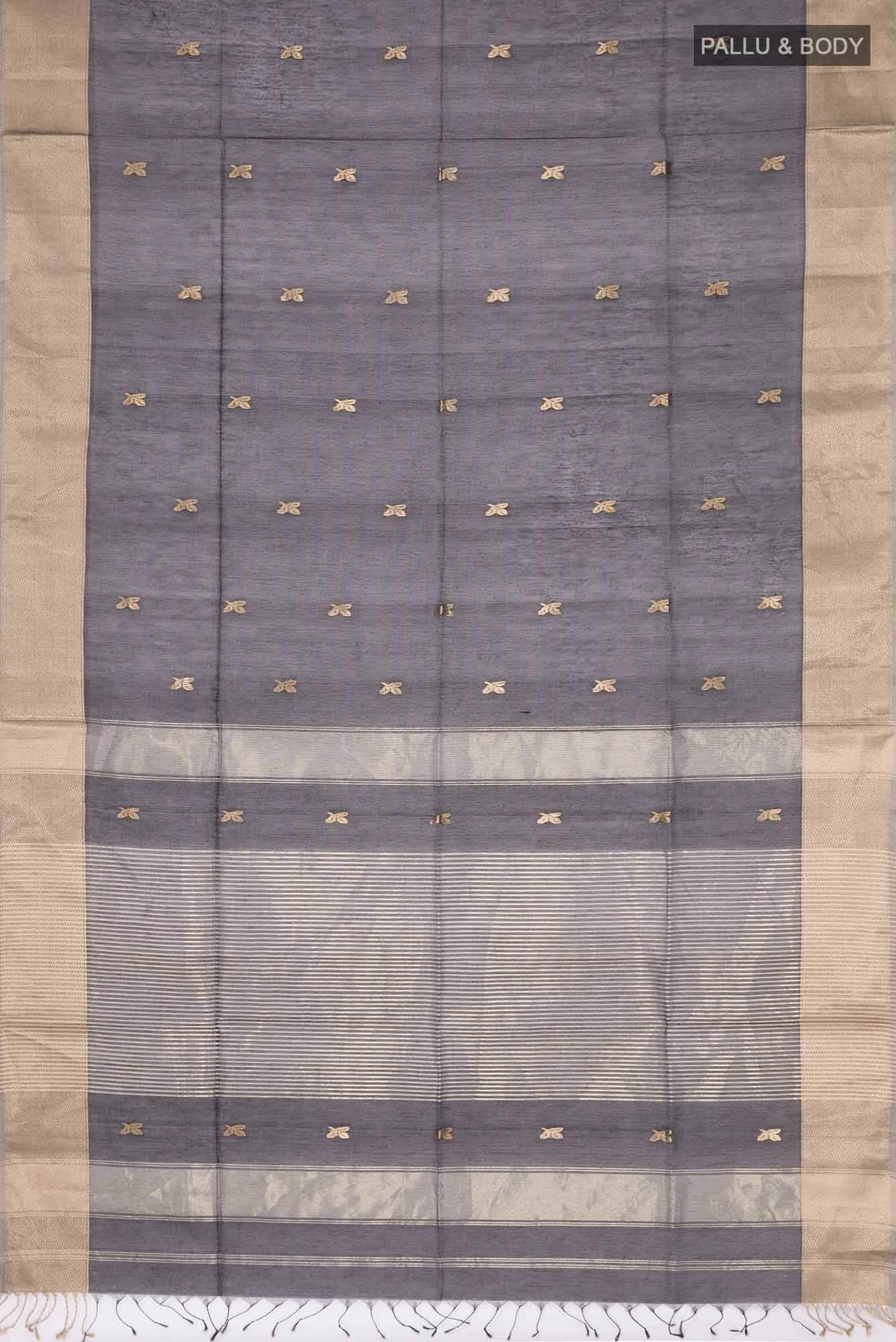 Black Maheshwari Silk Cotton Saree