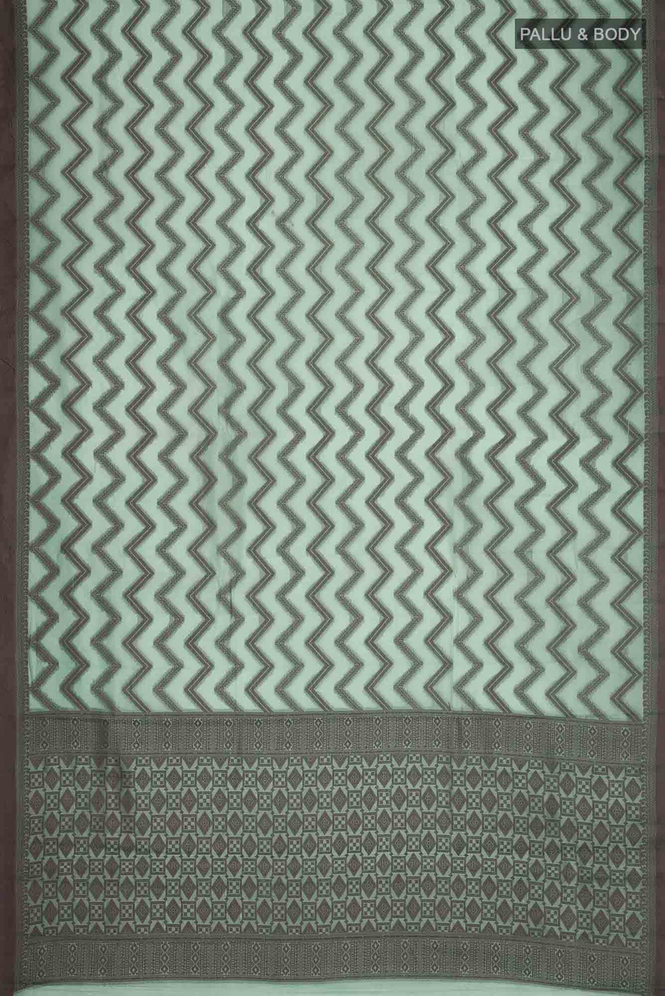 Green Banarasi Tussar Silk Saree