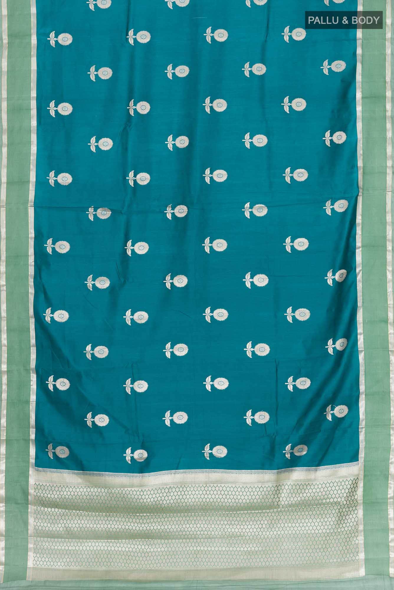 Blue Banarasi Raw Silk Saree