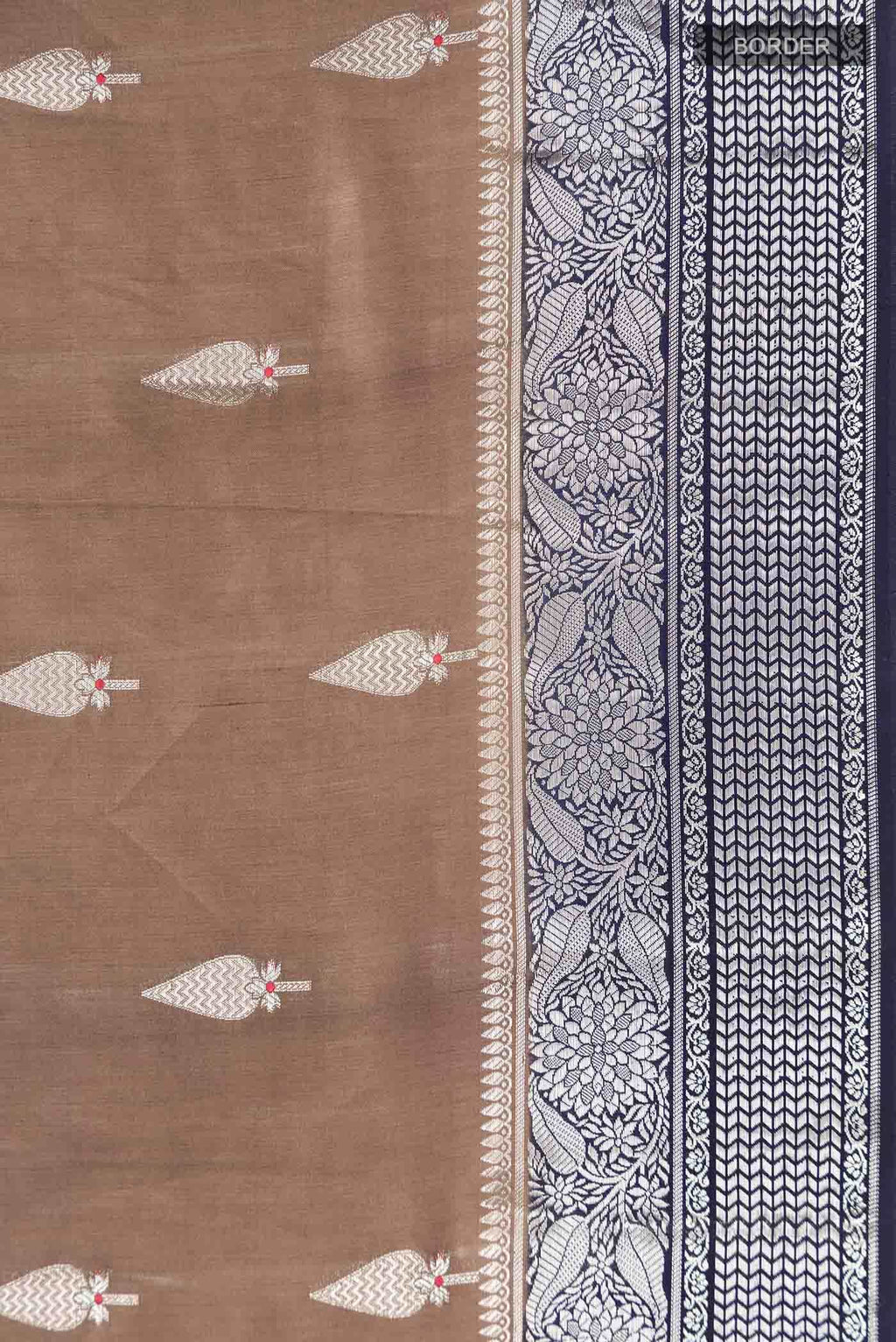 Brown Banarasi Raw Silk Saree