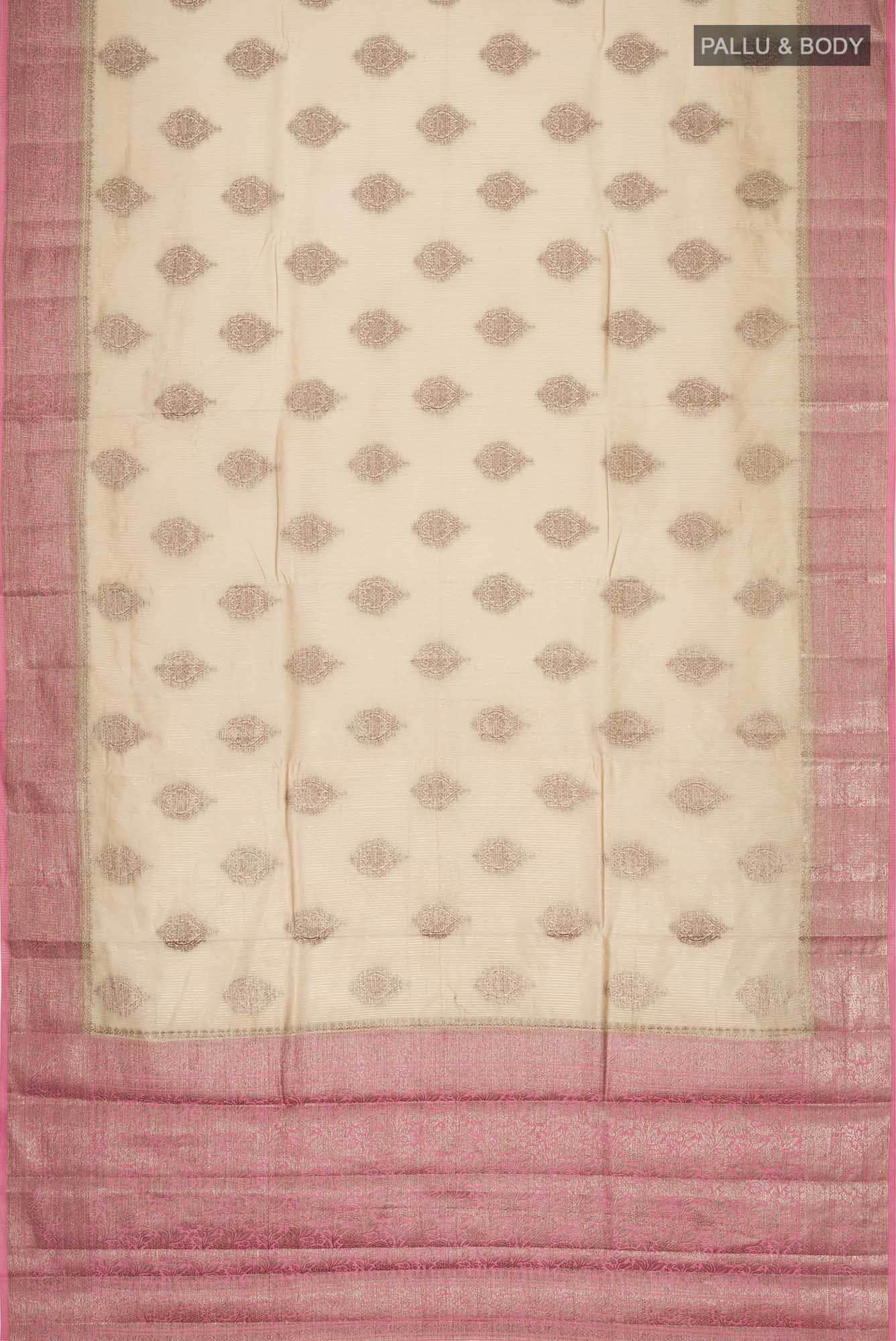 Beige Banarasi Raw Silk Saree