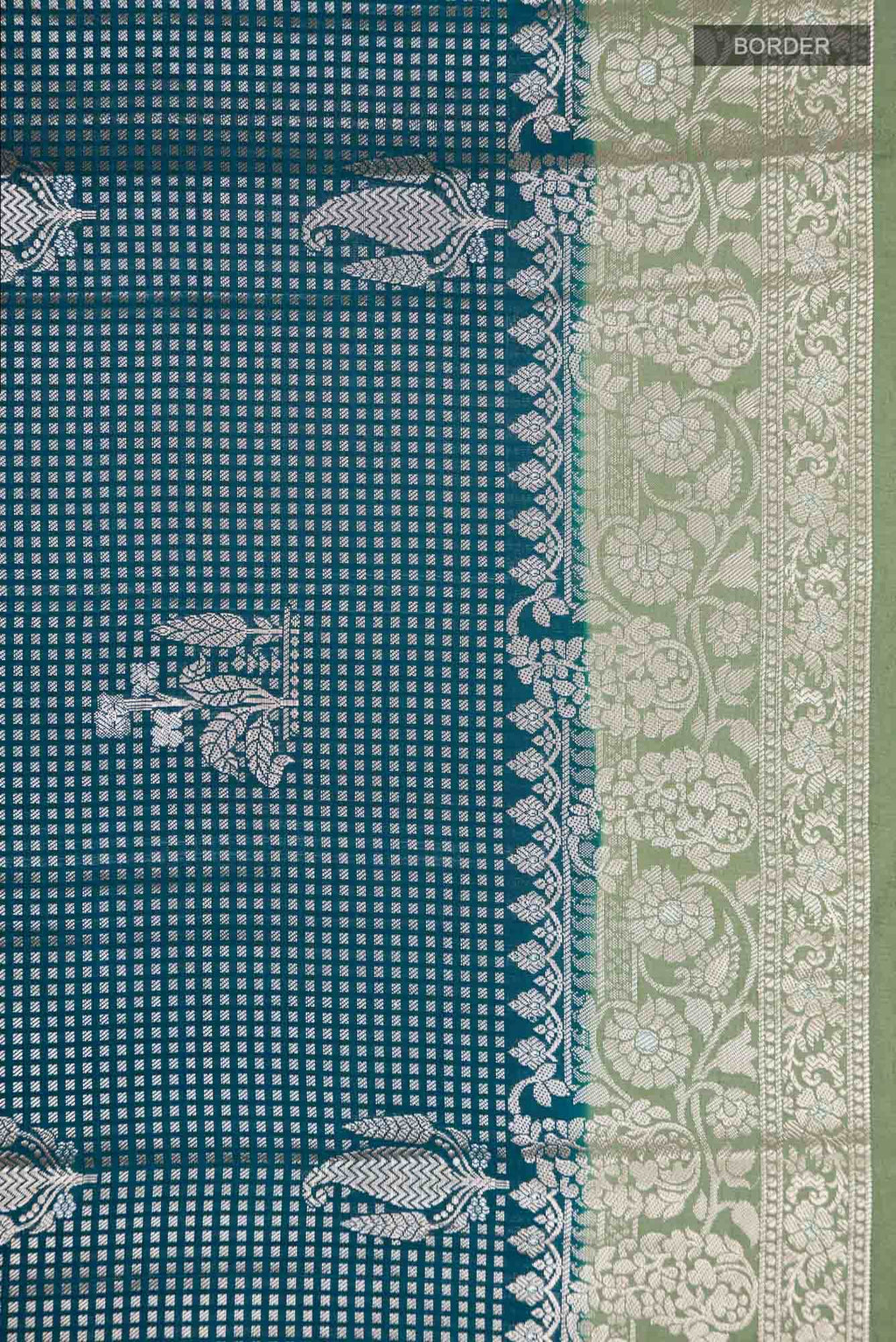 Blue Banarasi Raw Silk Saree