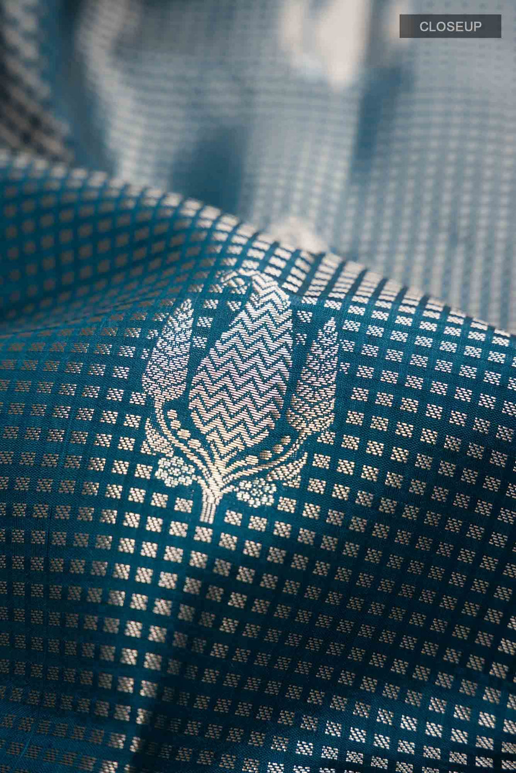 Blue Banarasi Raw Silk Saree