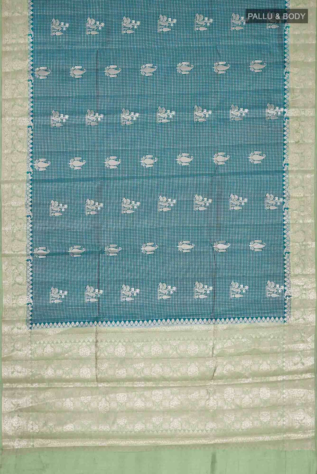Blue Banarasi Raw Silk Saree