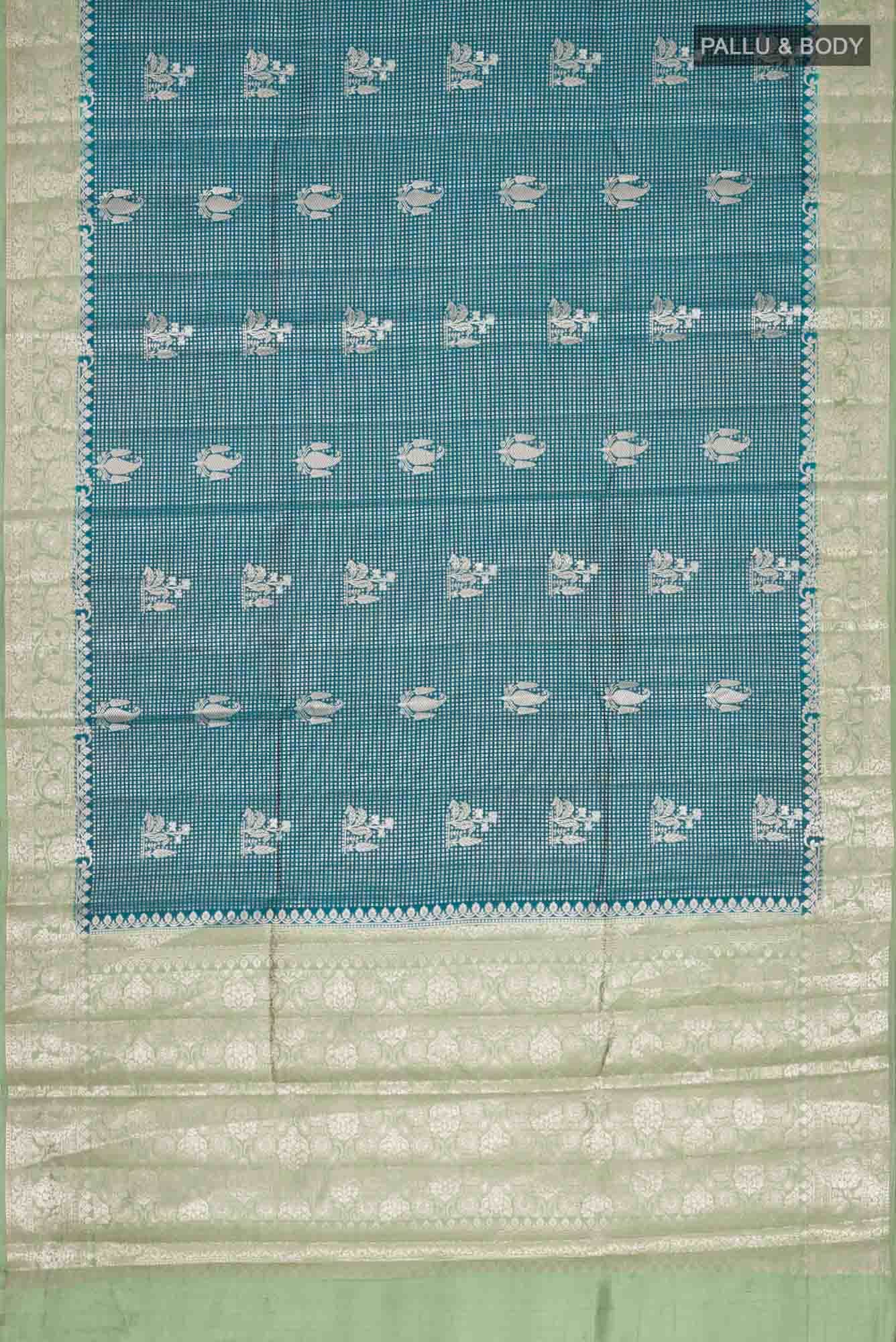 Blue Banarasi Raw Silk Saree