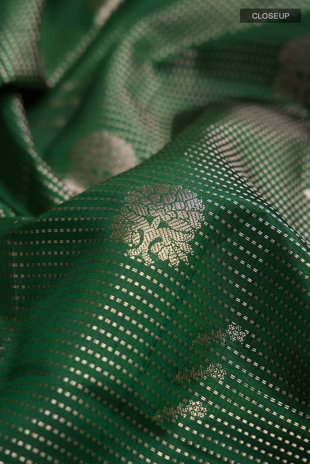 Green Banarasi Raw Silk Saree
