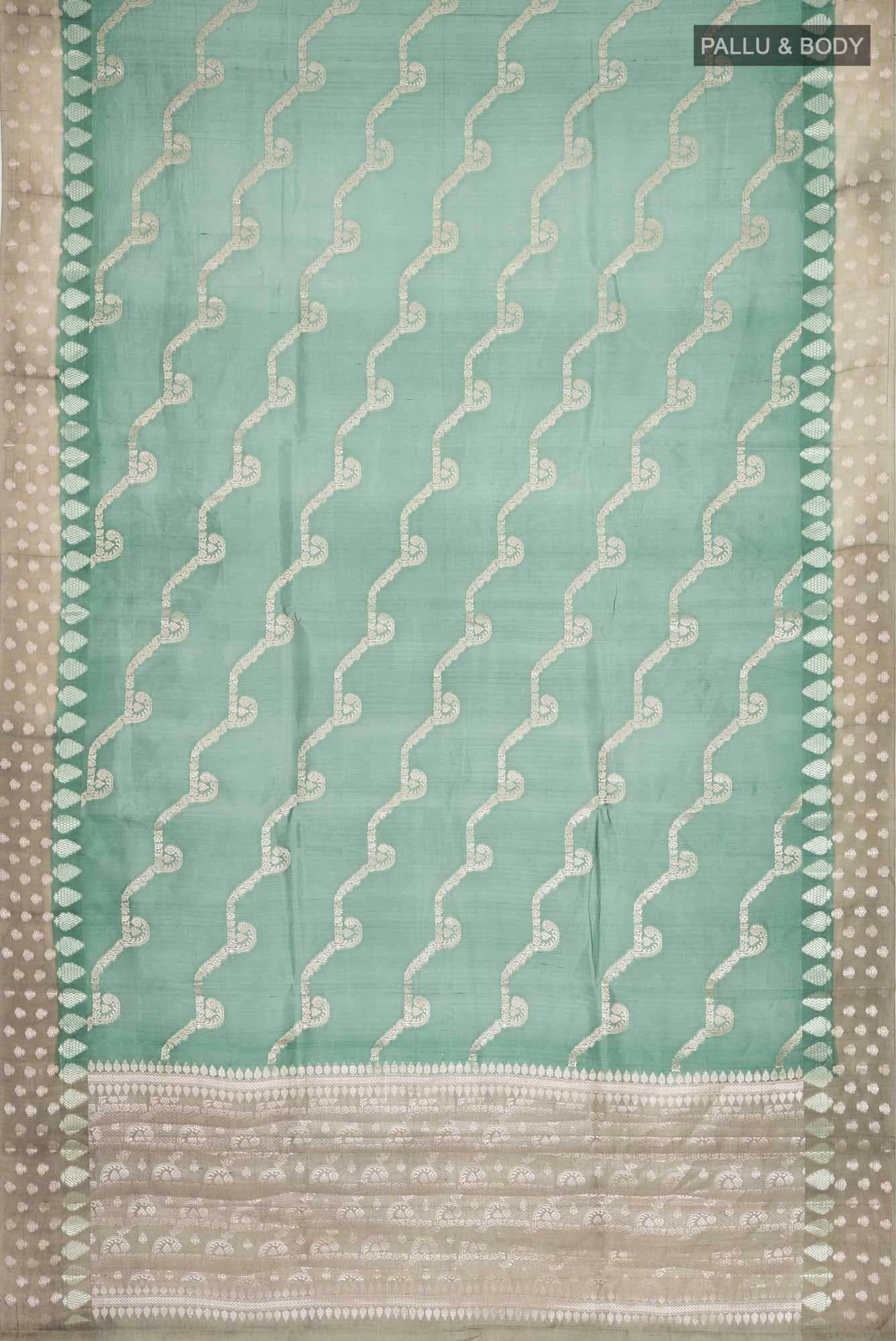 Green Banarasi Raw Silk Saree