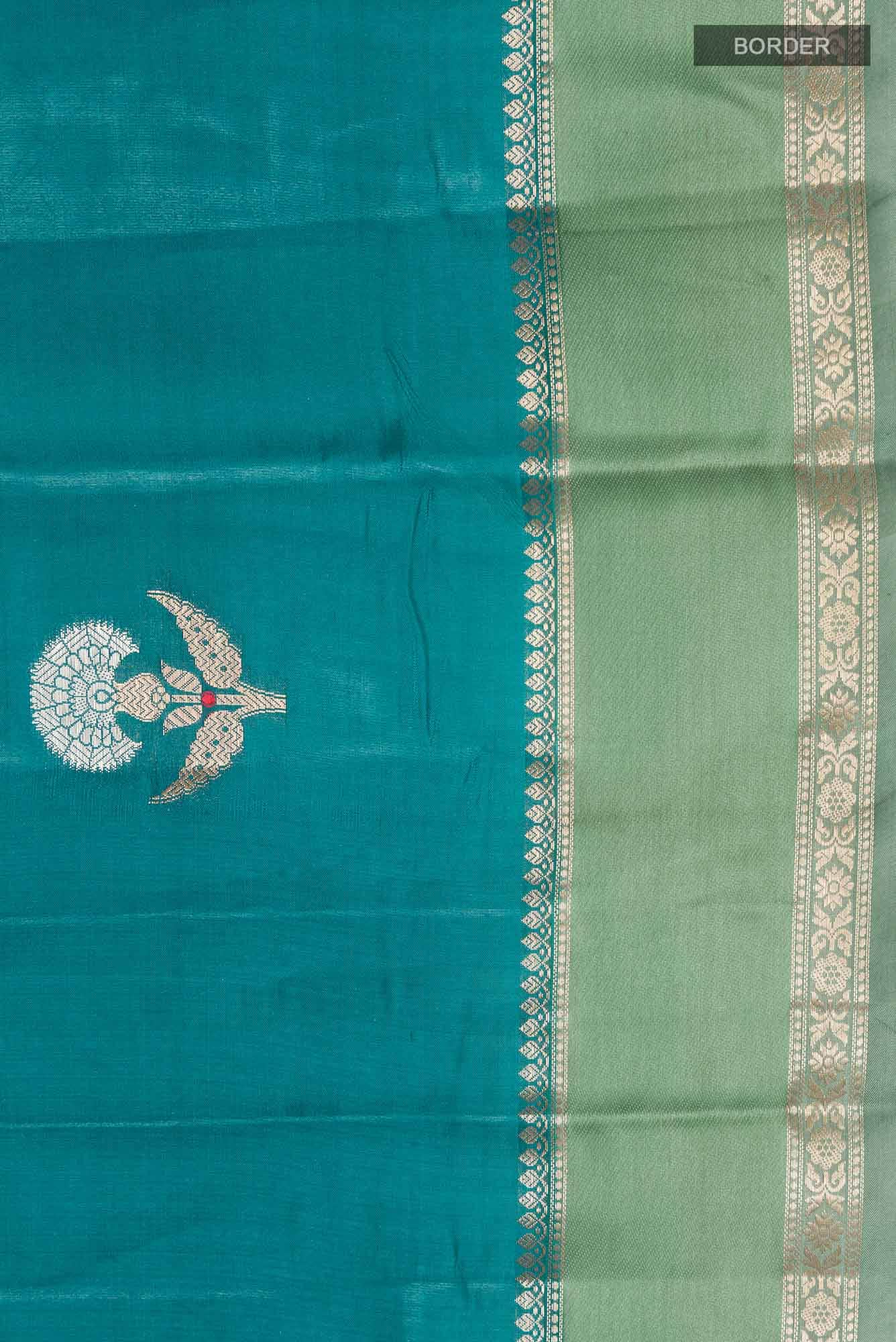 Blue Banarasi Raw Silk Saree