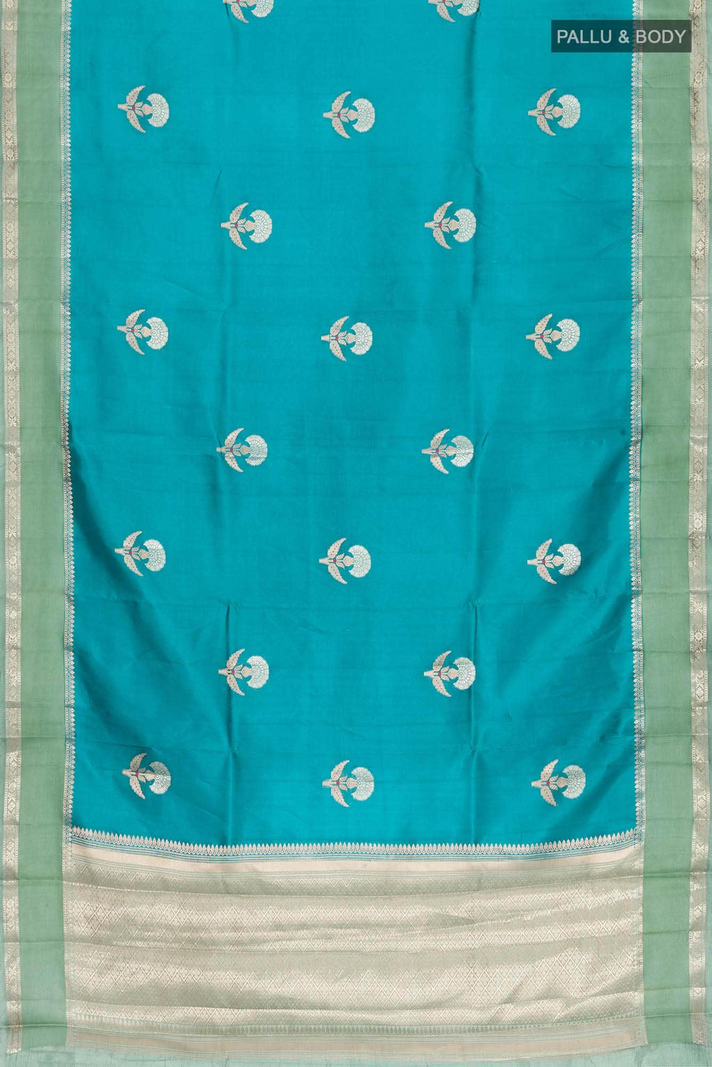 Blue Banarasi Raw Silk Saree