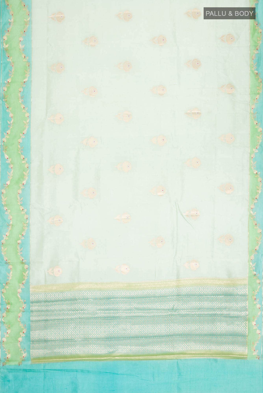 Green Banarasi Raw Silk Saree