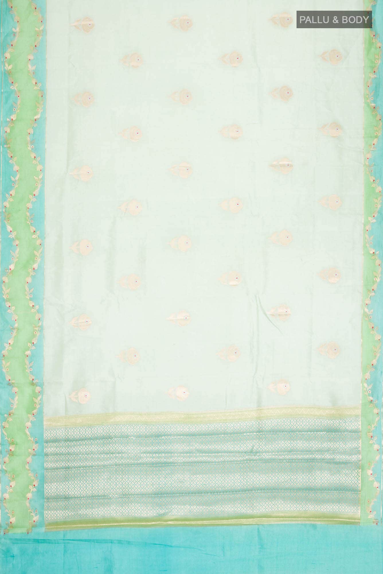 Green Banarasi Raw Silk Saree
