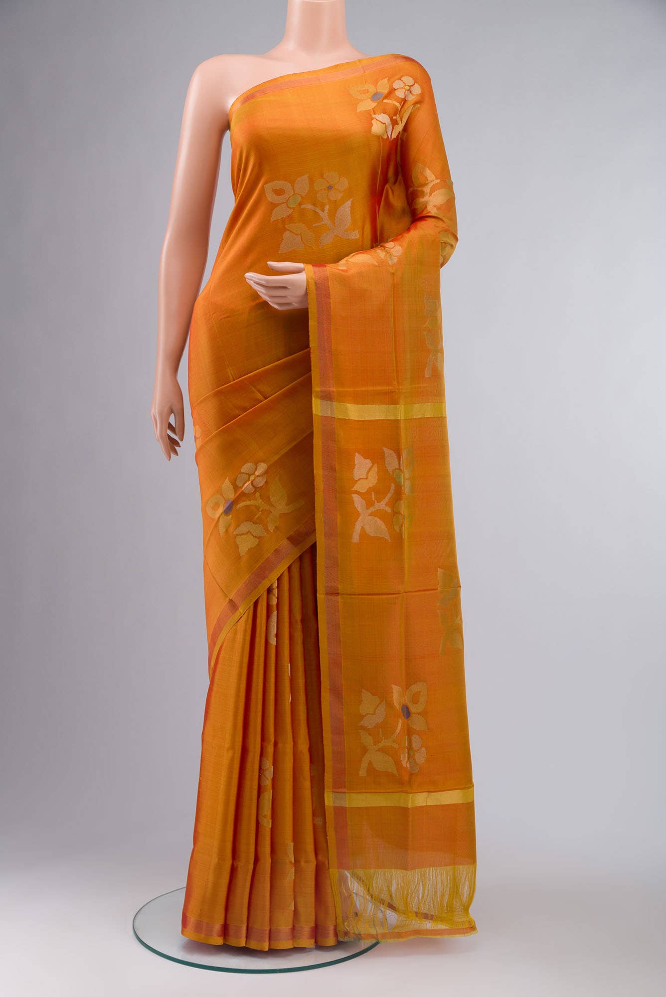 Yellow with Red Dual Tone Uppada Silk Saree