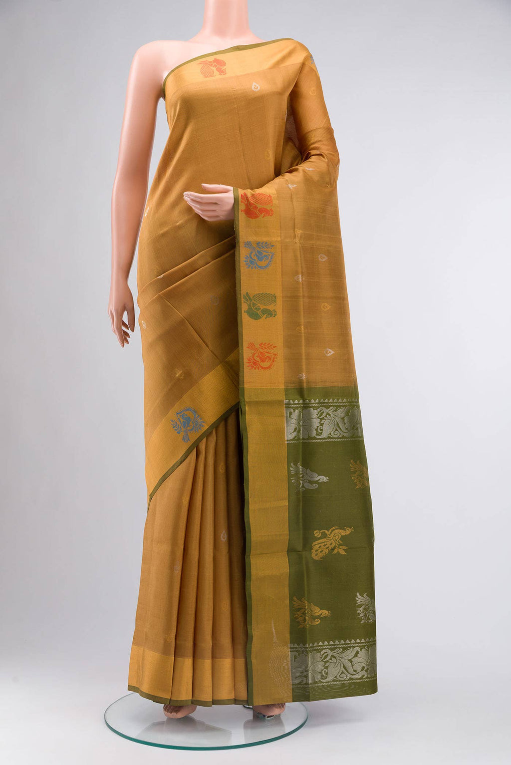 Brown Uppada Silk Saree