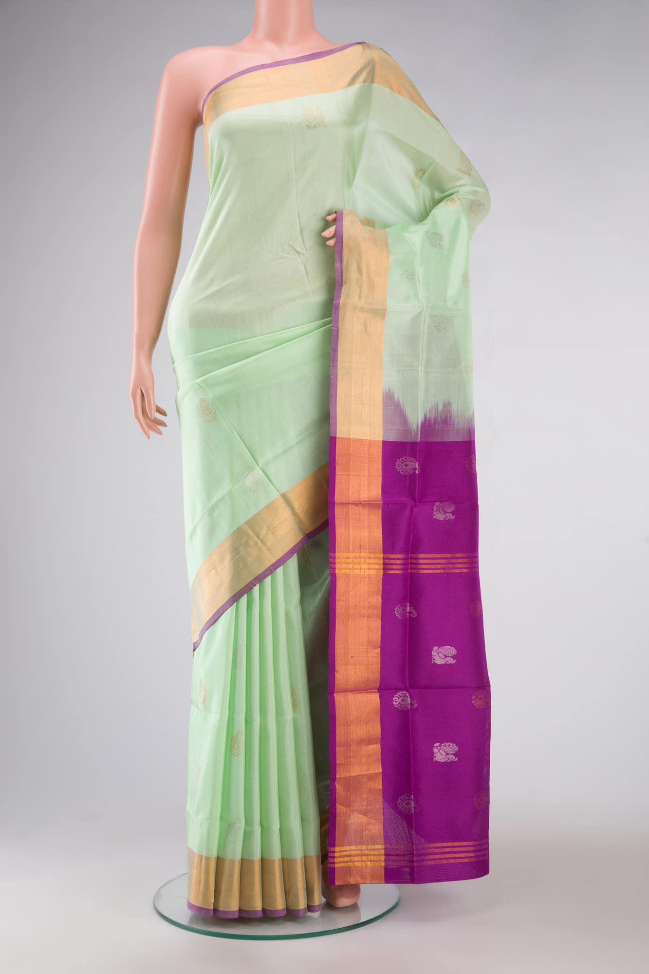 Light Green Uppada Silk Saree