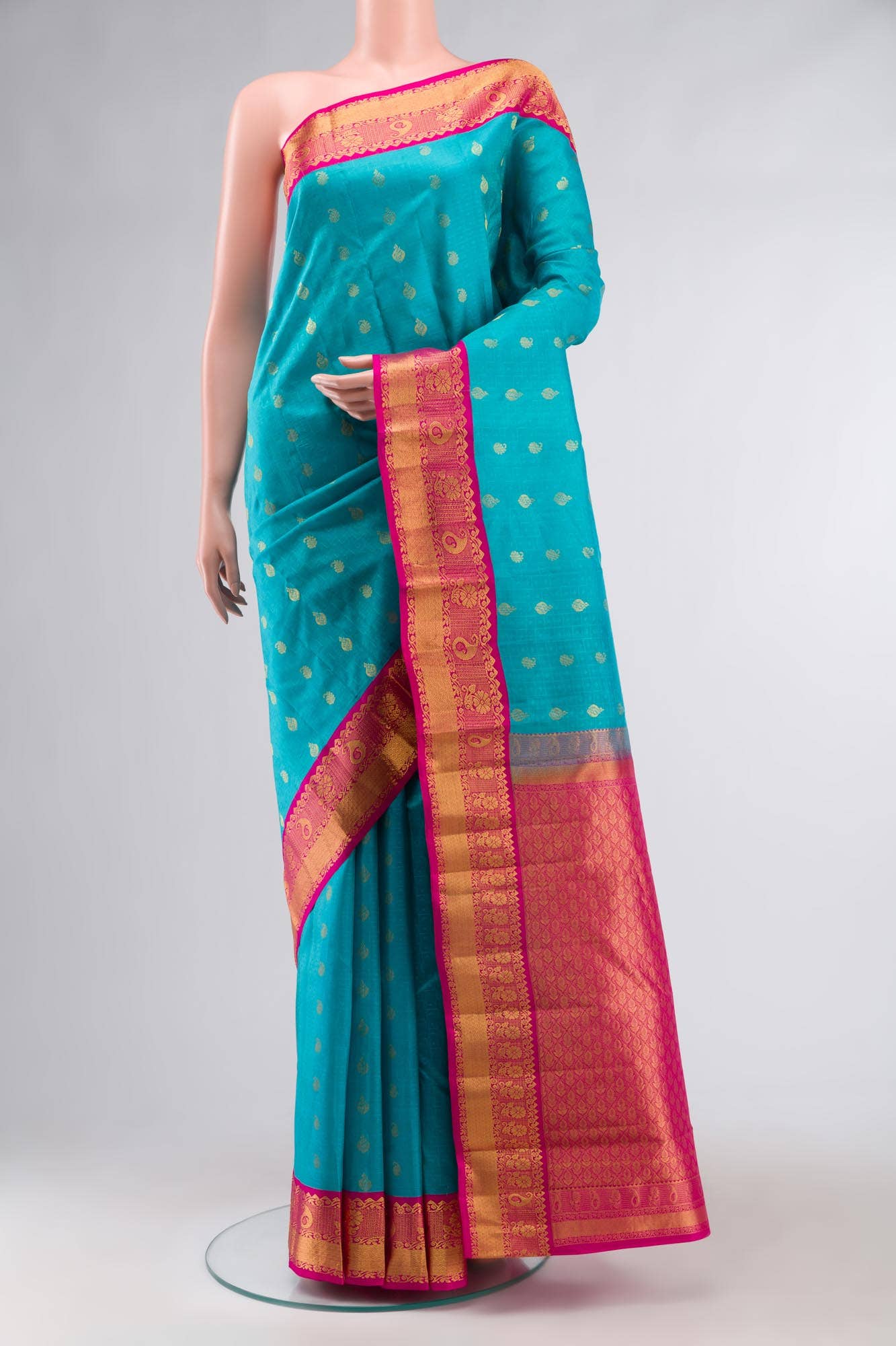 Blue Kanchipuram Silk Saree