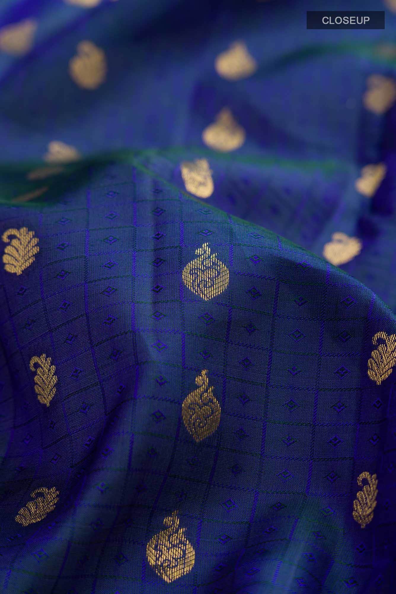 Blue Kanchipuram Silk Saree