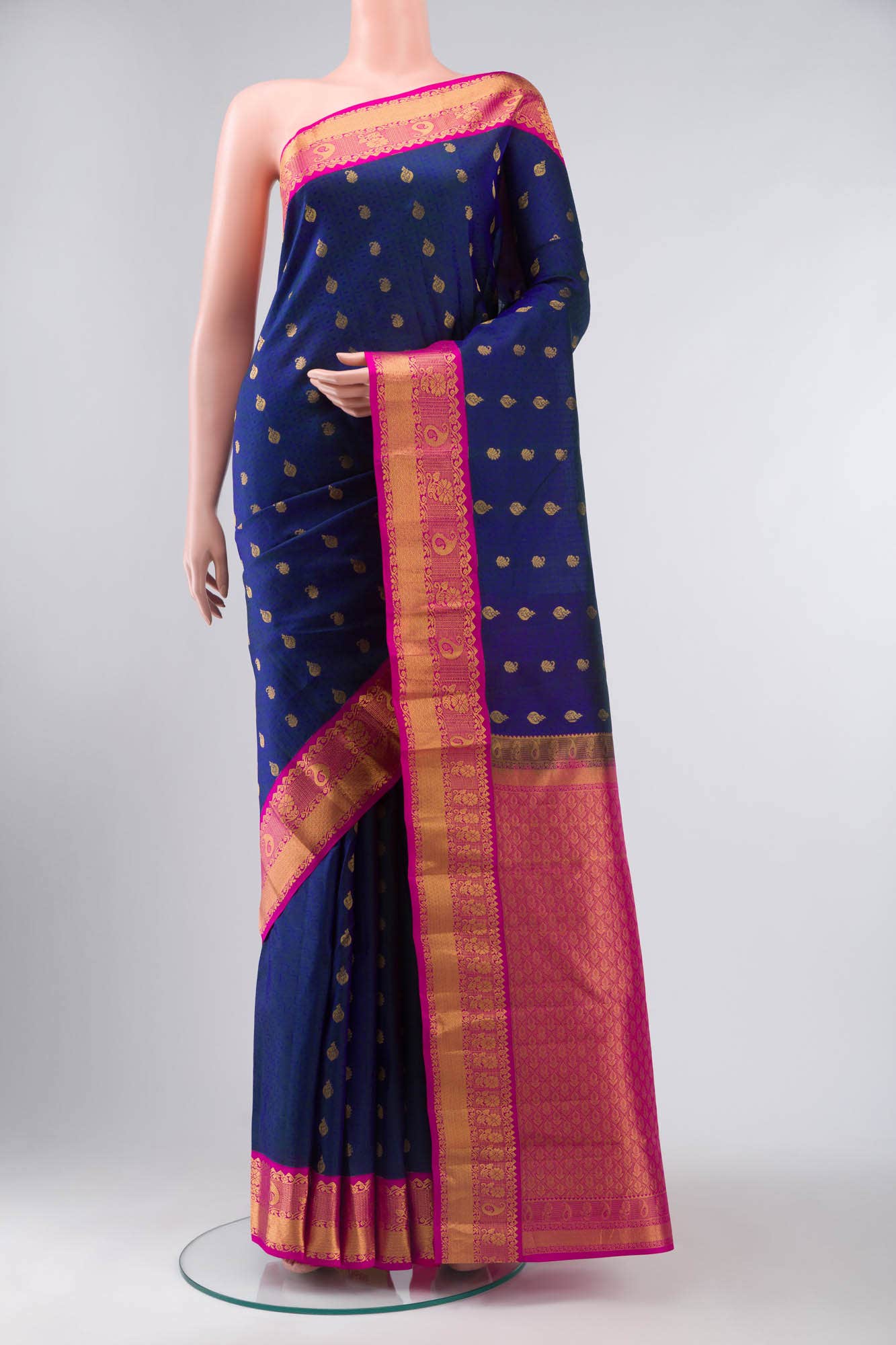 Blue Kanchipuram Silk Saree