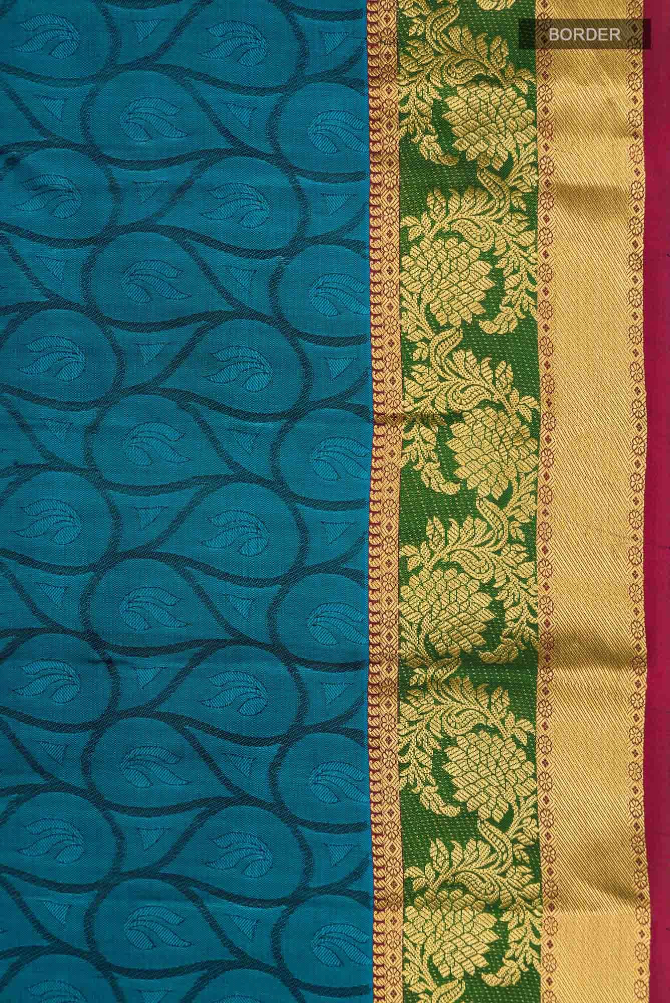 Blue Kanchipuram Silk Saree
