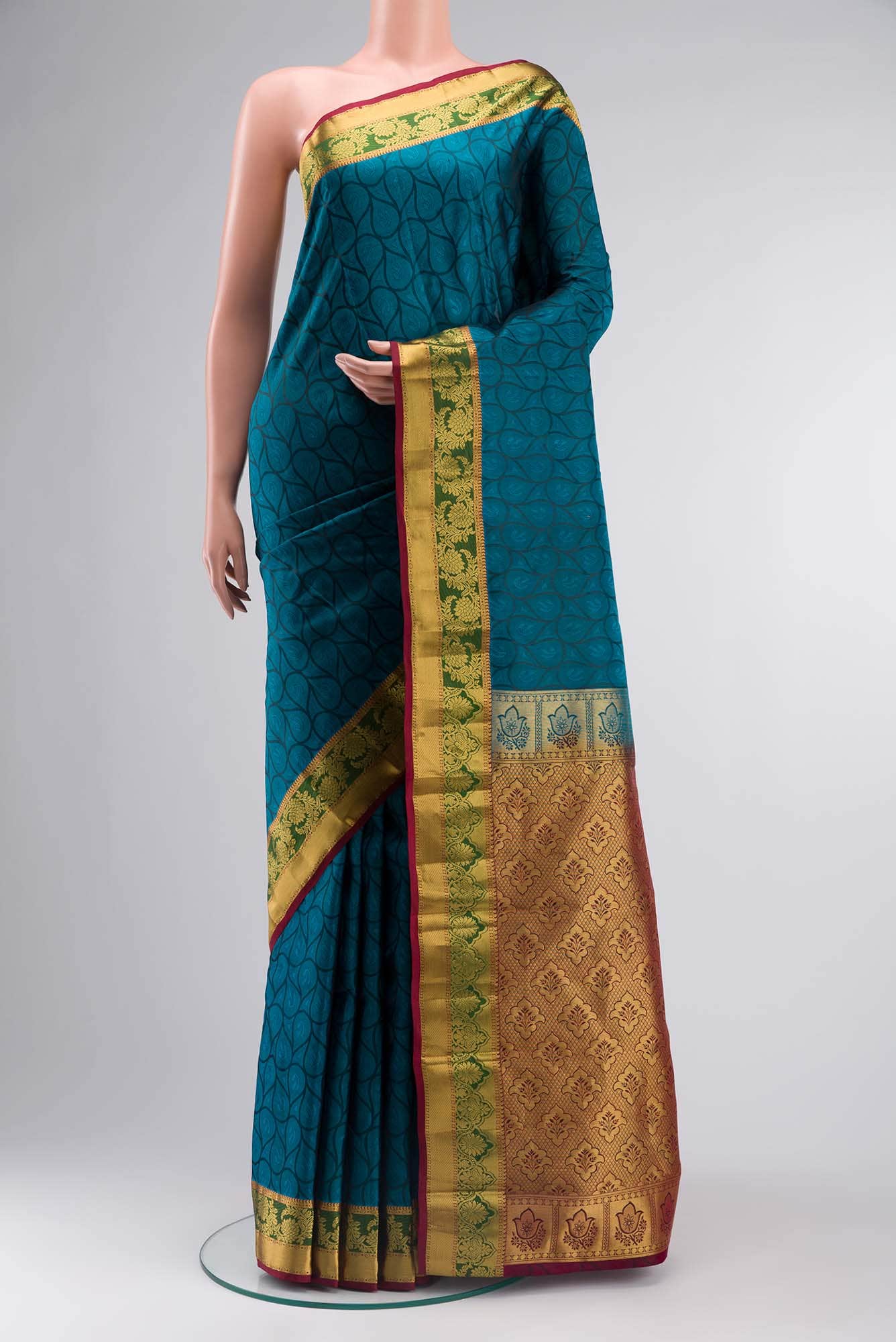 Blue Kanchipuram Silk Saree
