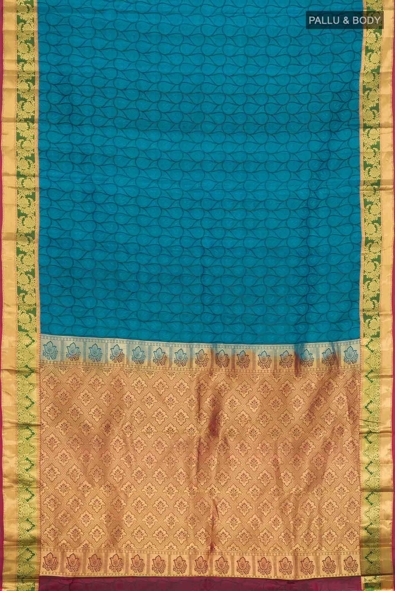 Blue Kanchipuram Silk Saree