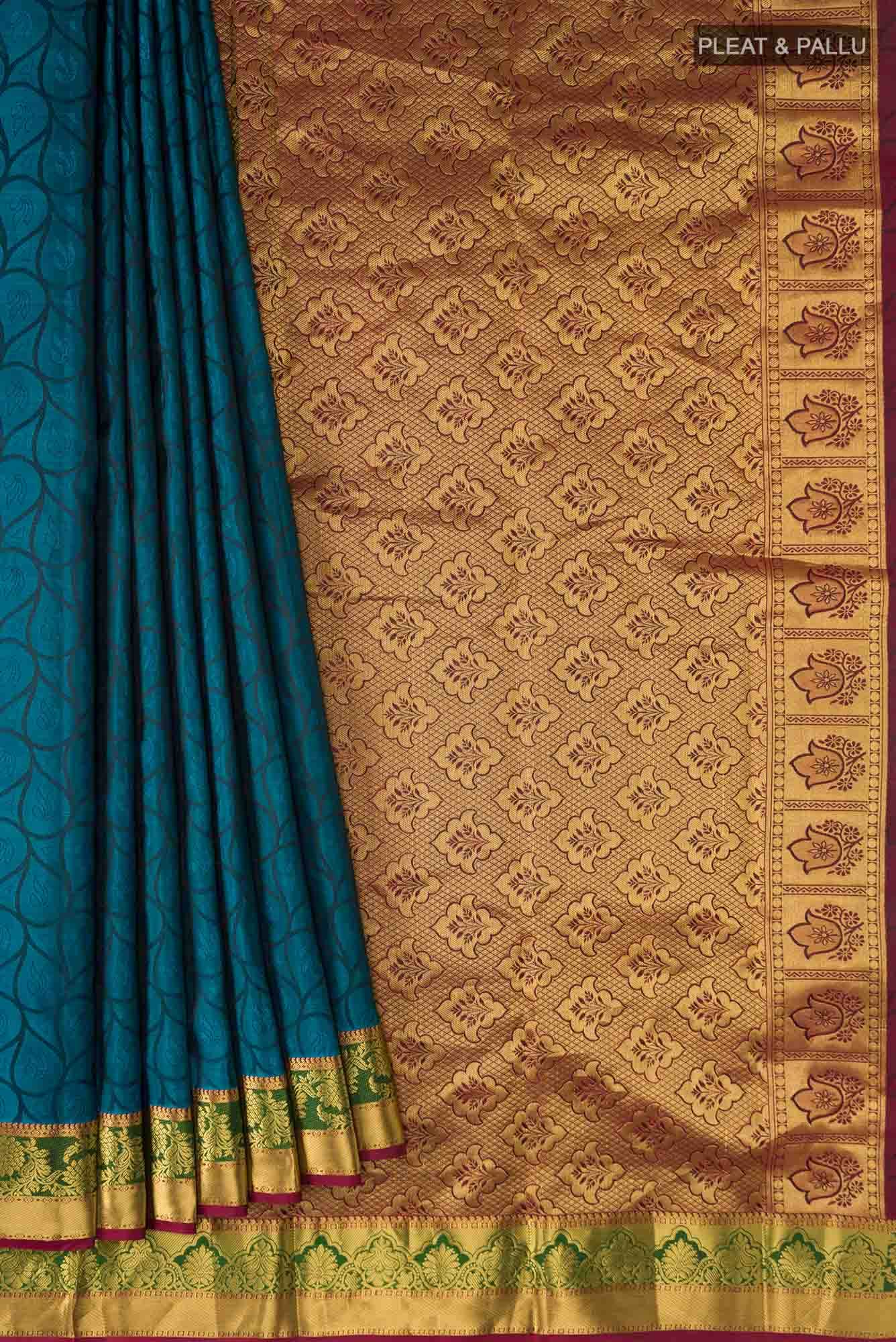 Blue Kanchipuram Silk Saree