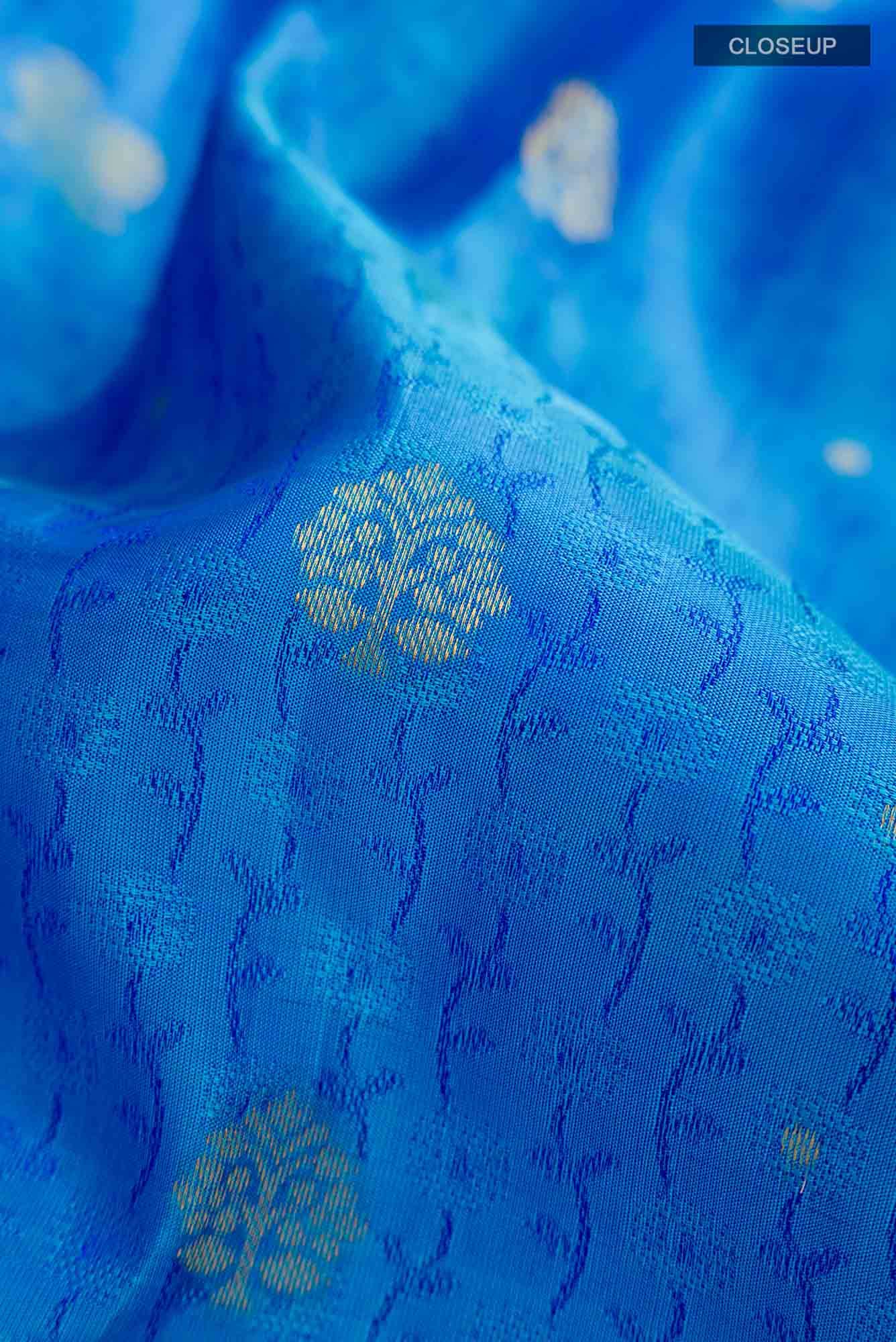 Blue Kanchipuram Silk Saree