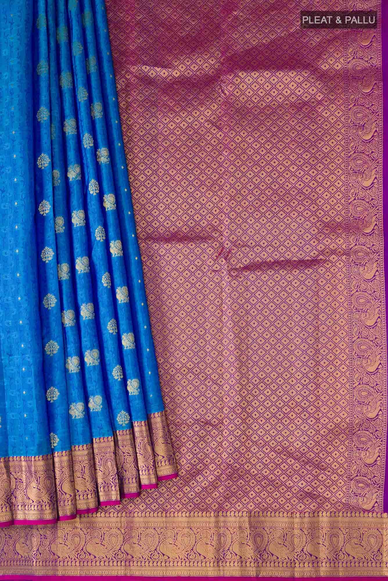 Blue Kanchipuram Silk Saree