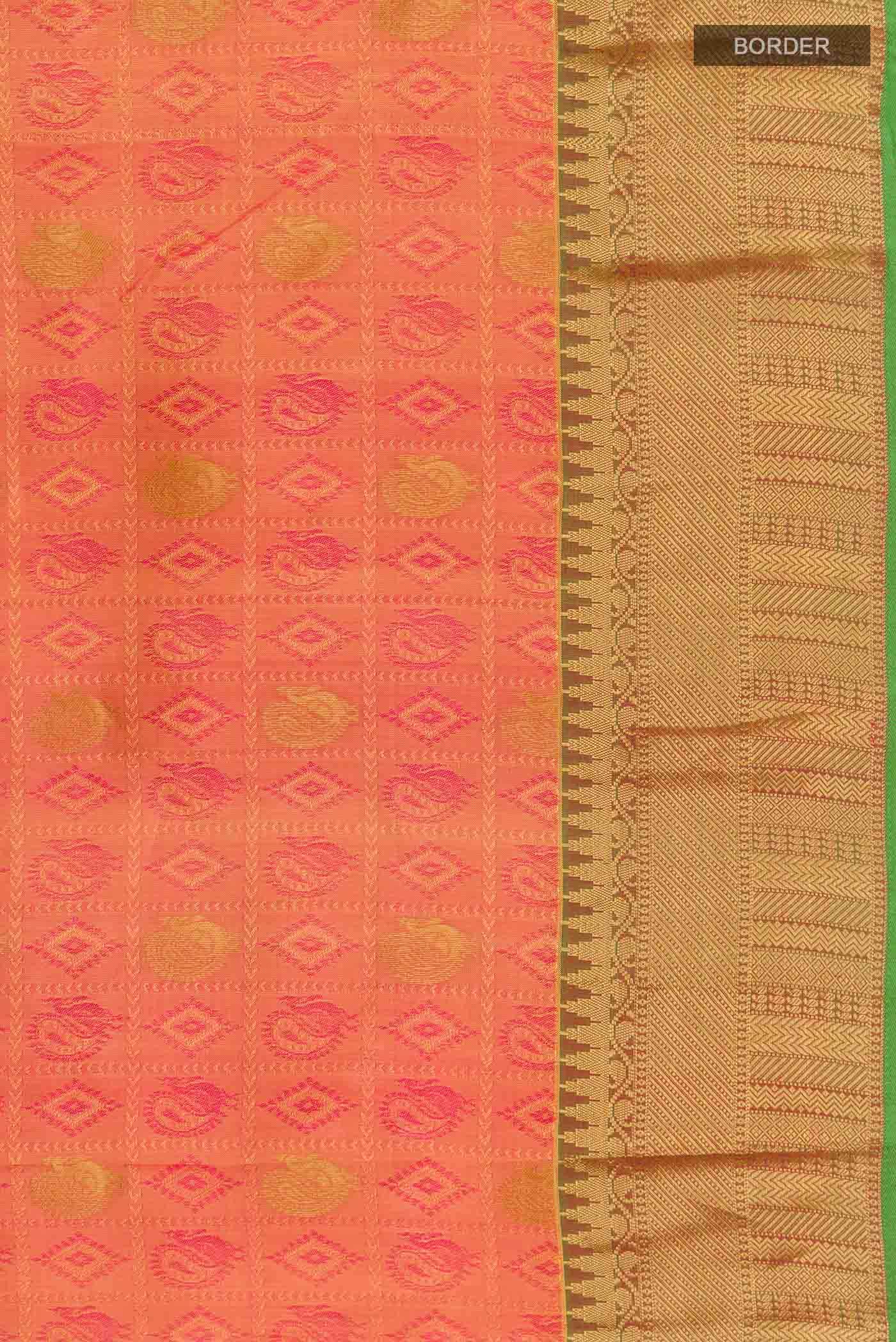 Yellow Kanchipuram Silk Saree
