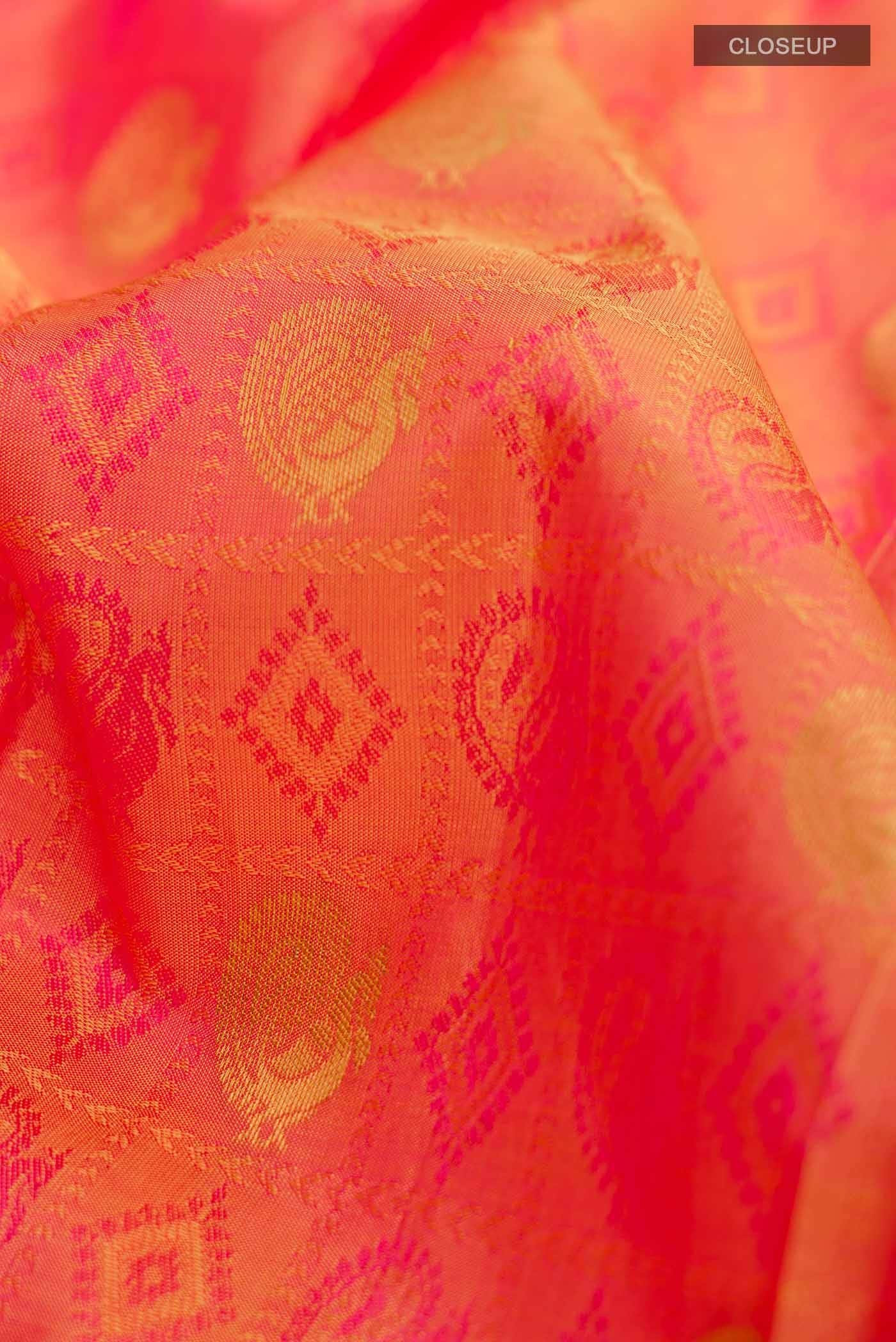 Yellow Kanchipuram Silk Saree