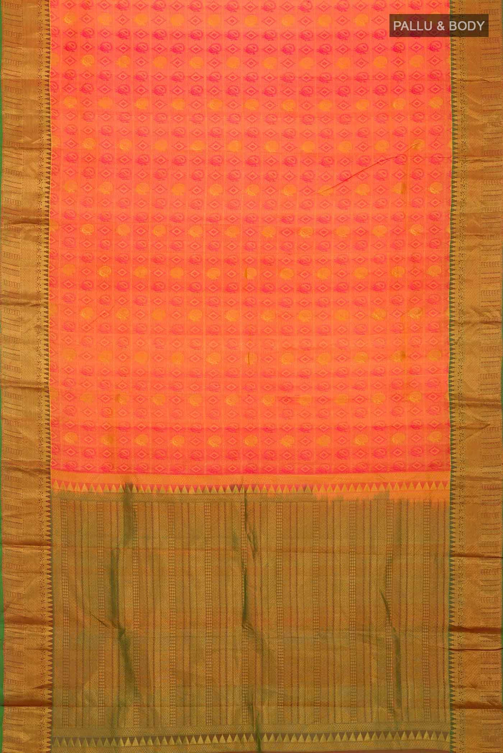 Yellow Kanchipuram Silk Saree