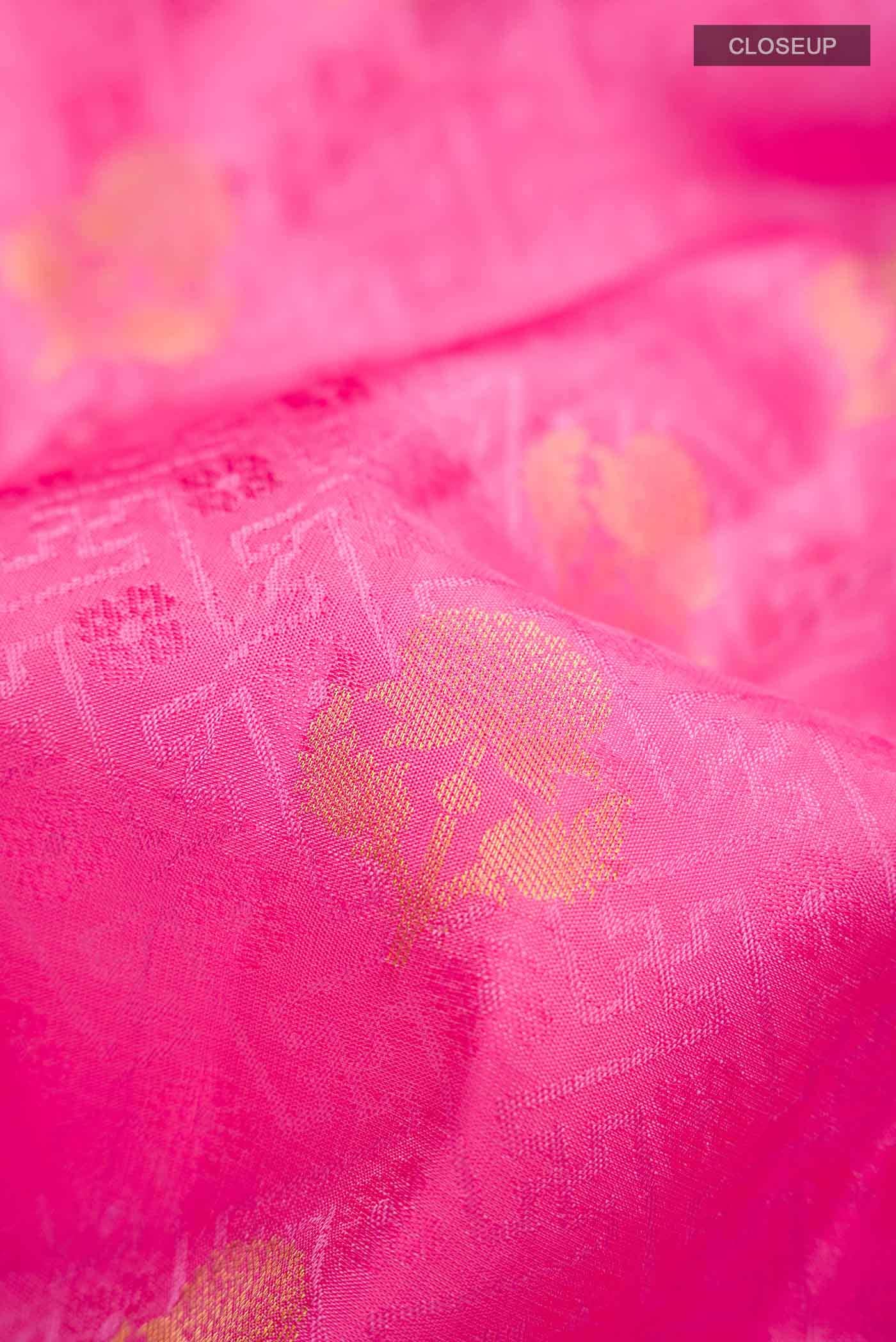 Pink Kanchipuram Silk Saree