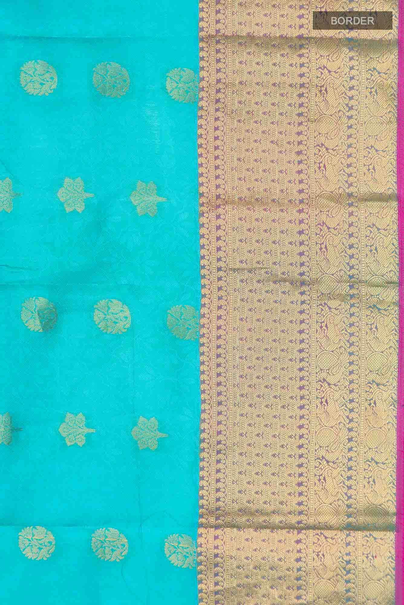 Blue Kanchipuram Silk Saree