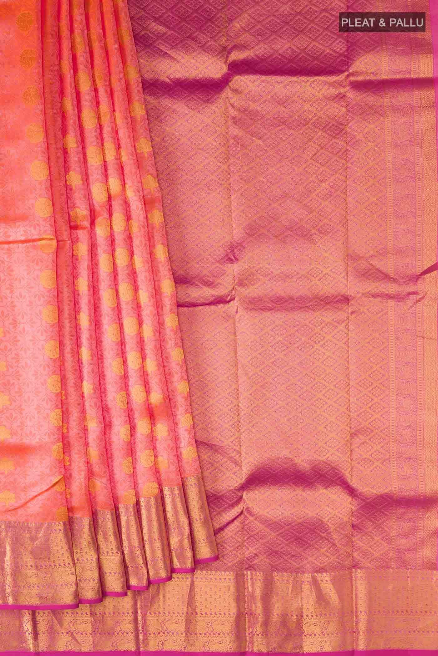 Pink Kanchipuram Silk Saree
