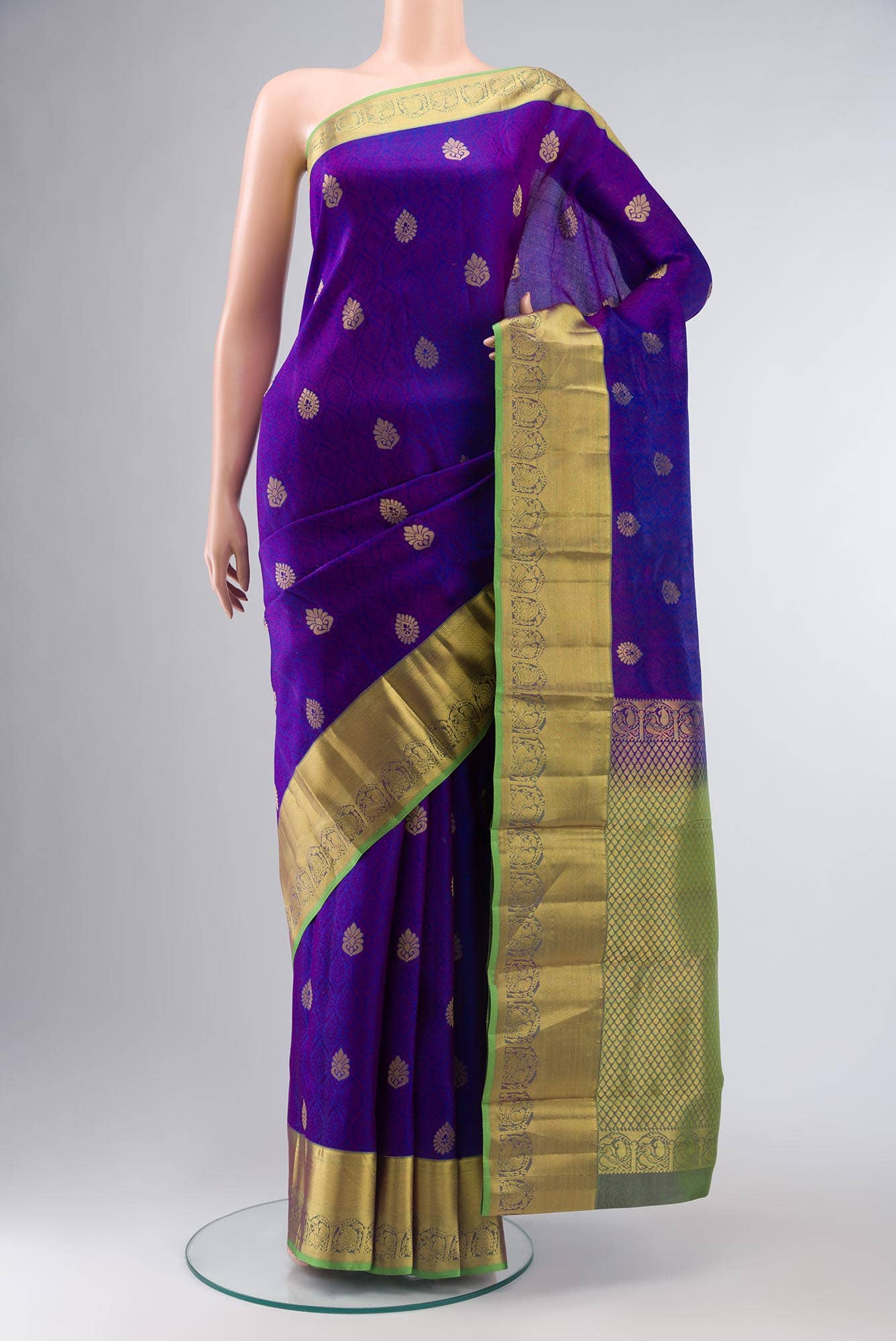 Blue Kanchipuram Silk Saree