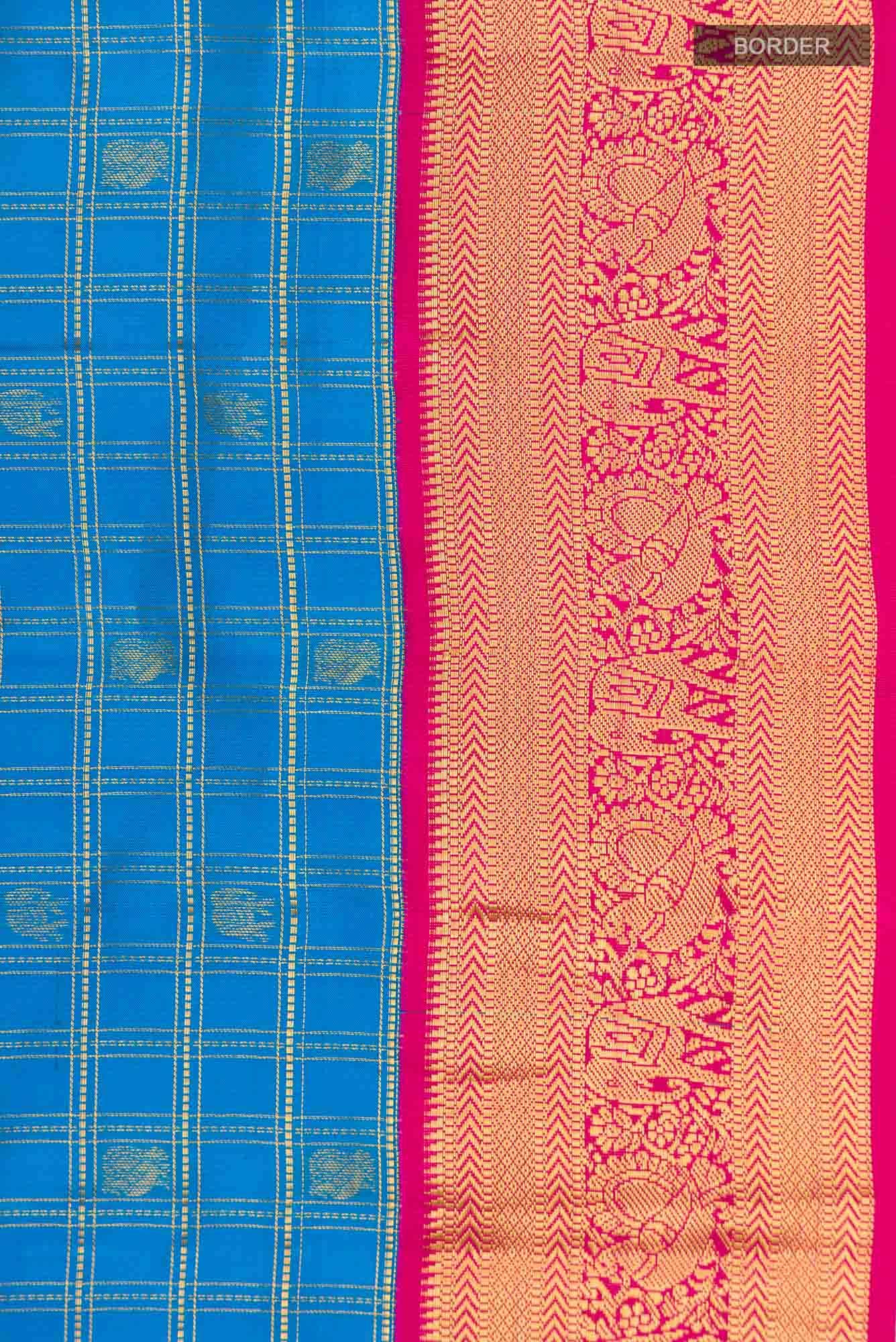Blue Kanchipuram Silk Saree