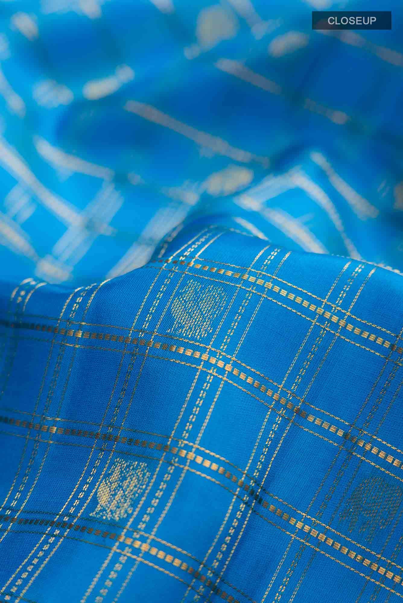 Blue Kanchipuram Silk Saree