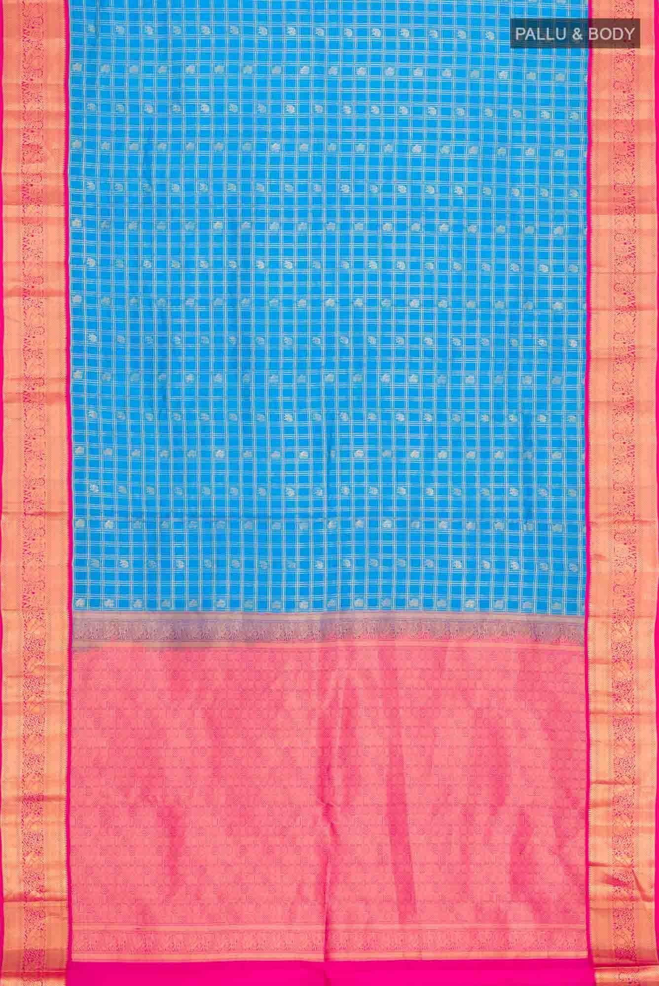 Blue Kanchipuram Silk Saree