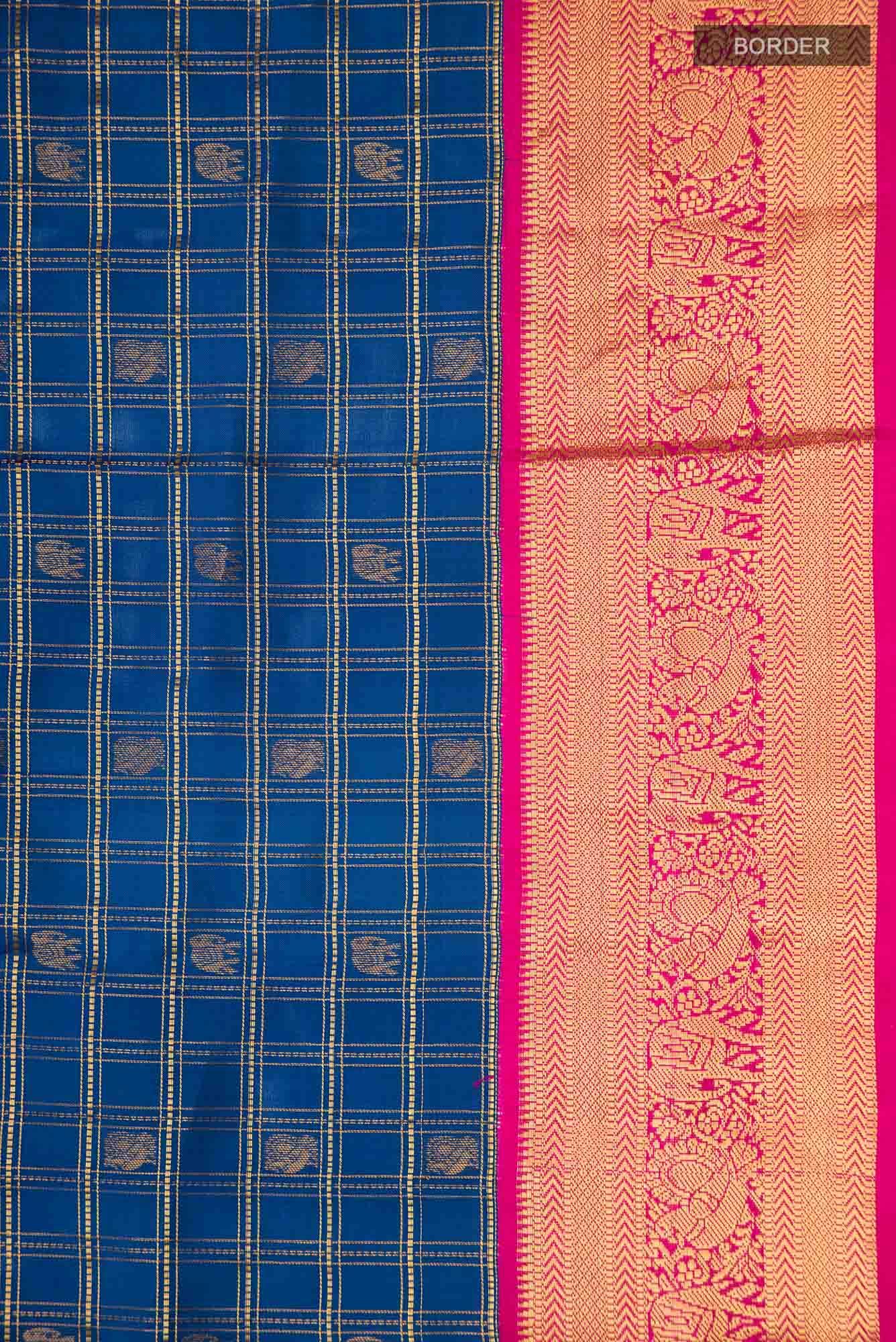 Blue Kanchipuram Silk Saree