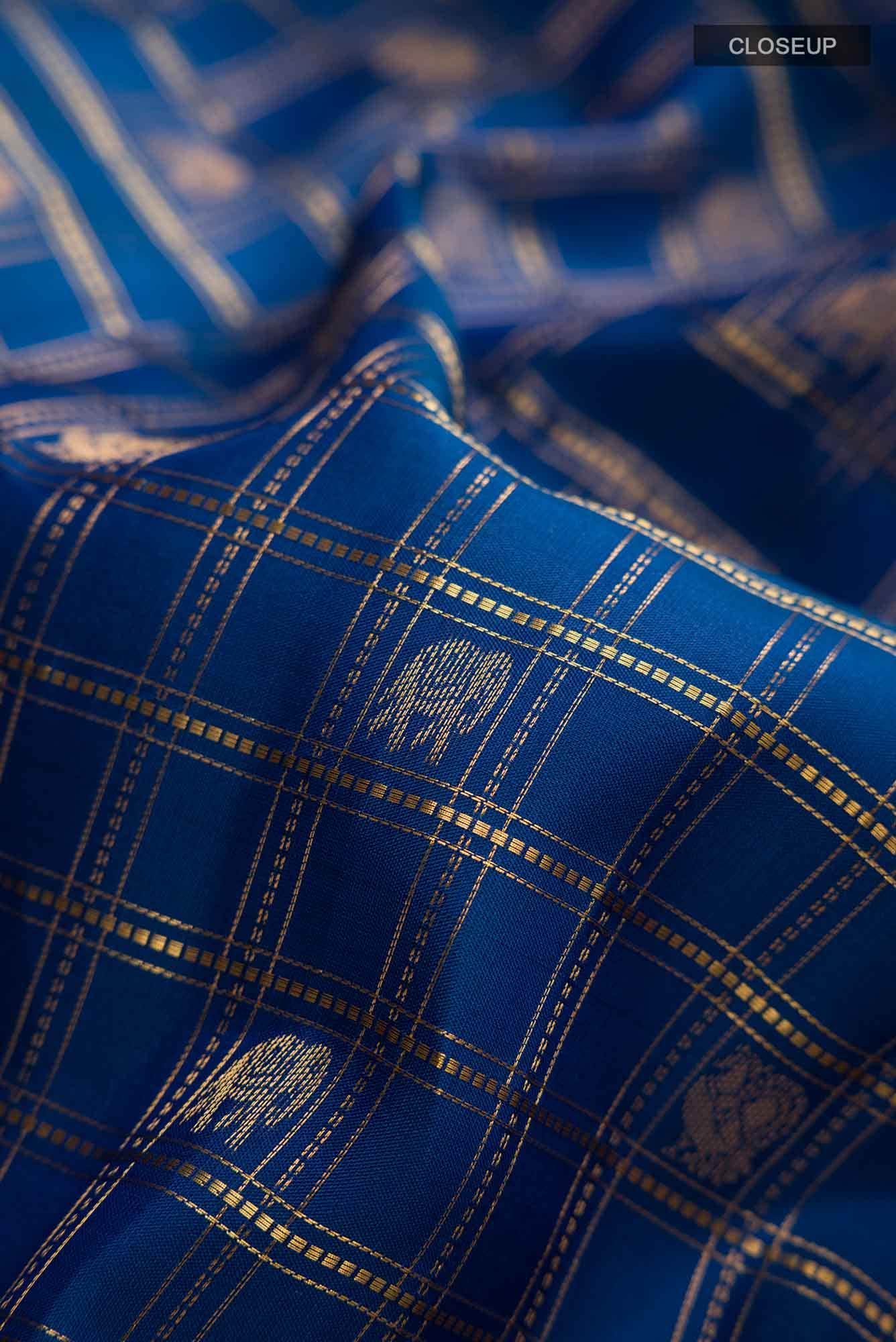 Blue Kanchipuram Silk Saree