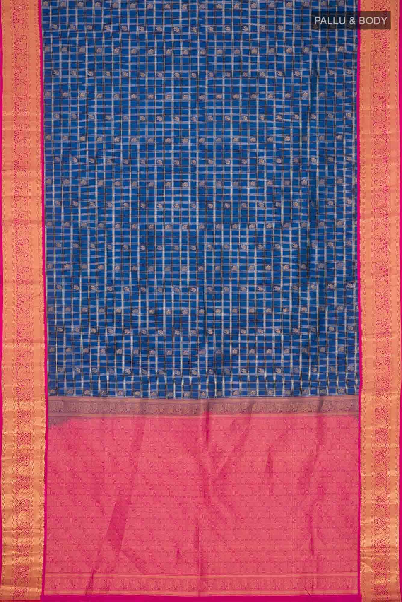 Blue Kanchipuram Silk Saree