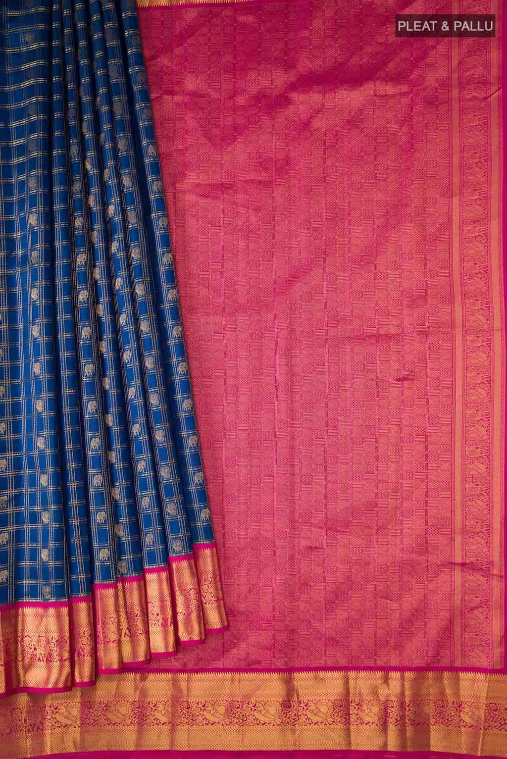 Blue Kanchipuram Silk Saree