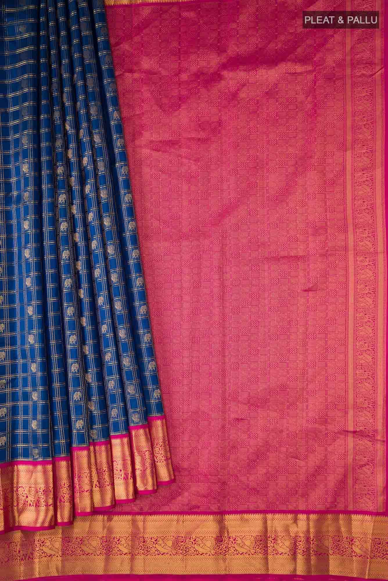 Blue Kanchipuram Silk Saree