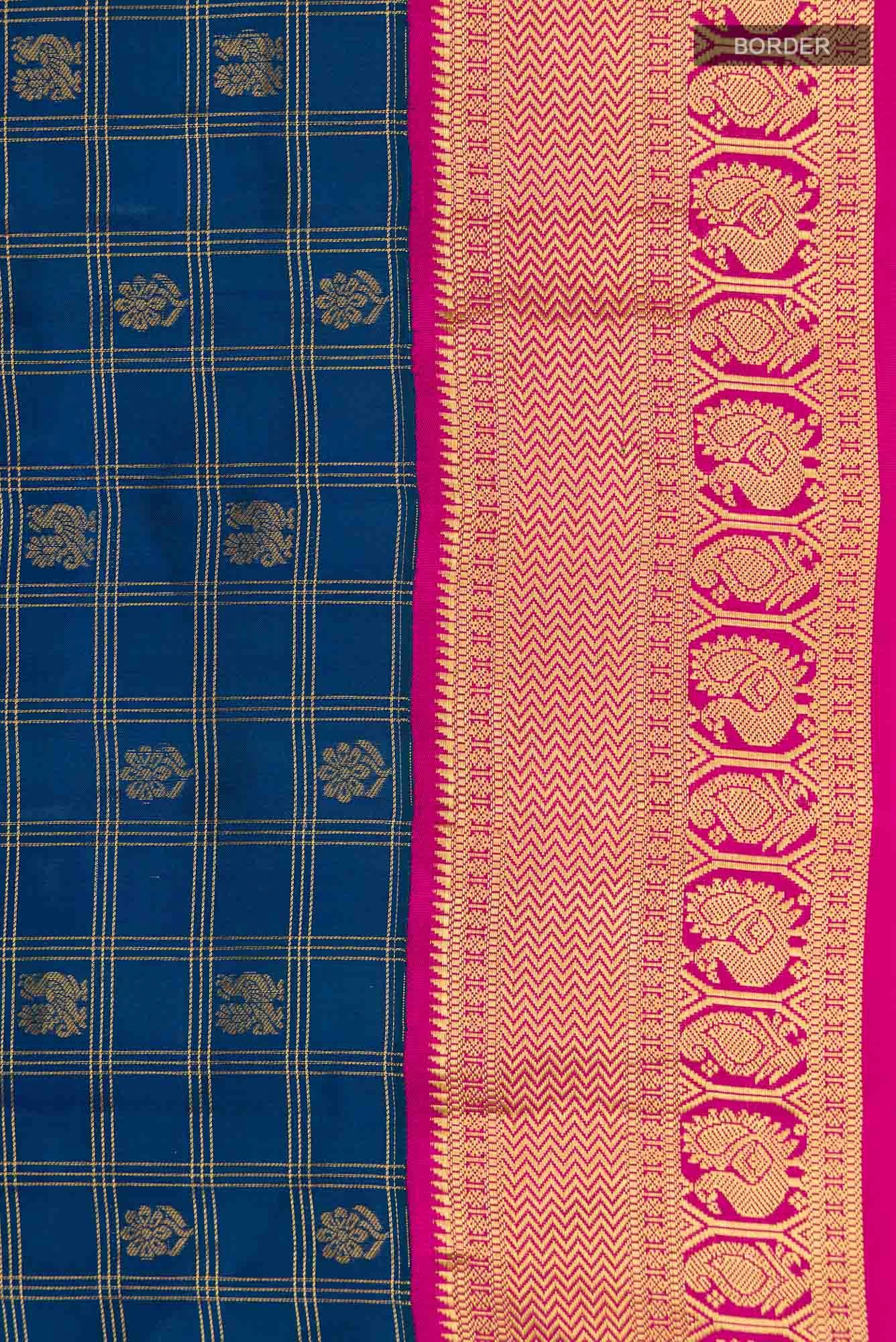 Blue Kanchipuram Silk Saree
