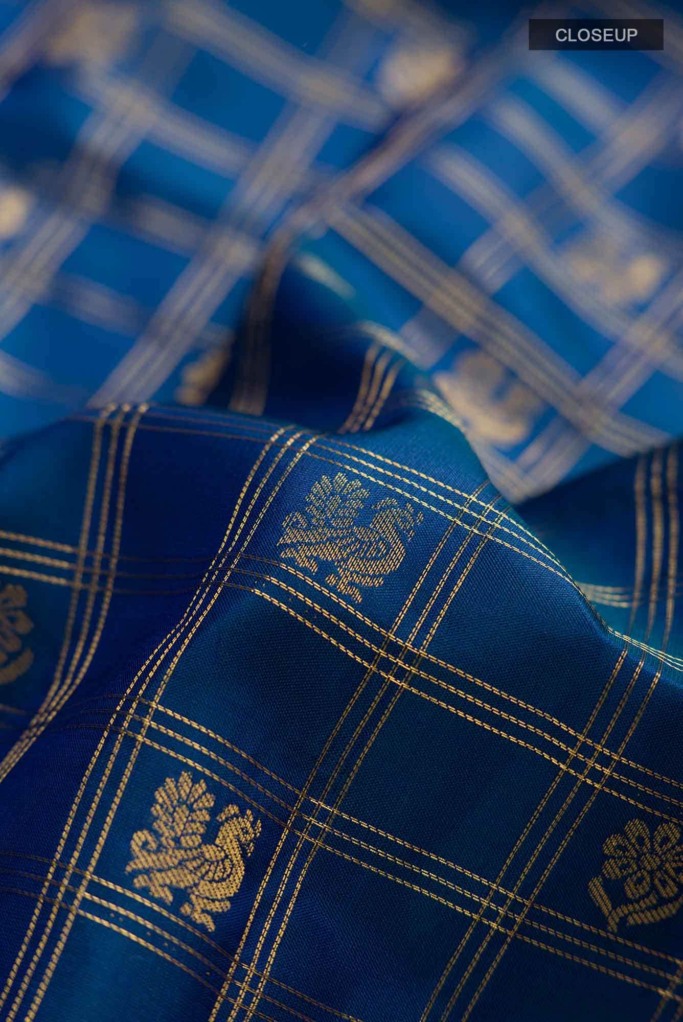 Blue Kanchipuram Silk Saree