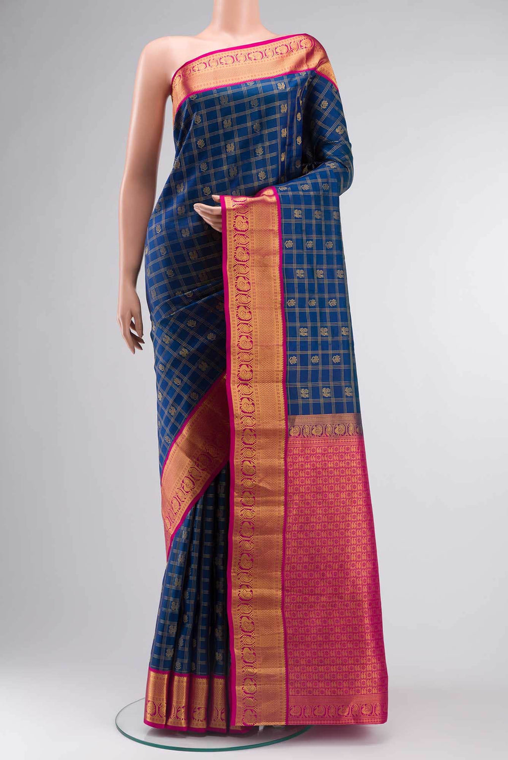 Blue Kanchipuram Silk Saree