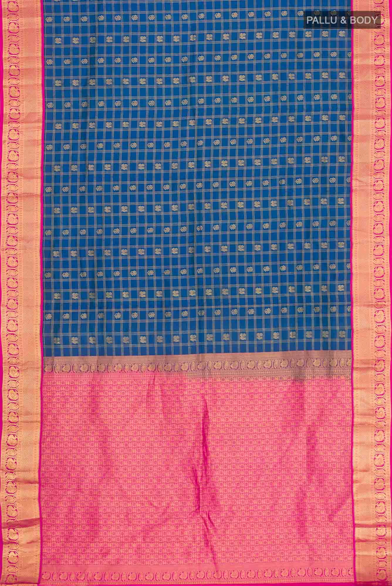 Blue Kanchipuram Silk Saree