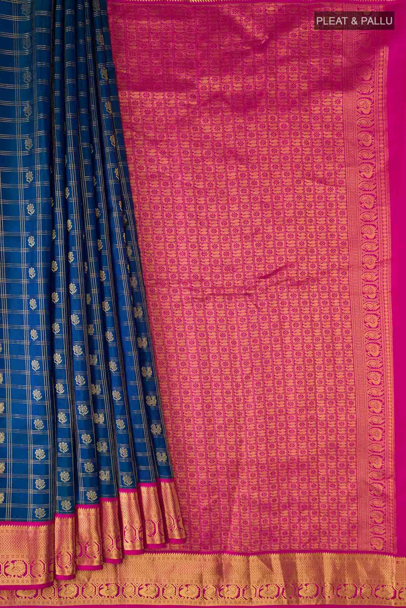 Blue Kanchipuram Silk Saree