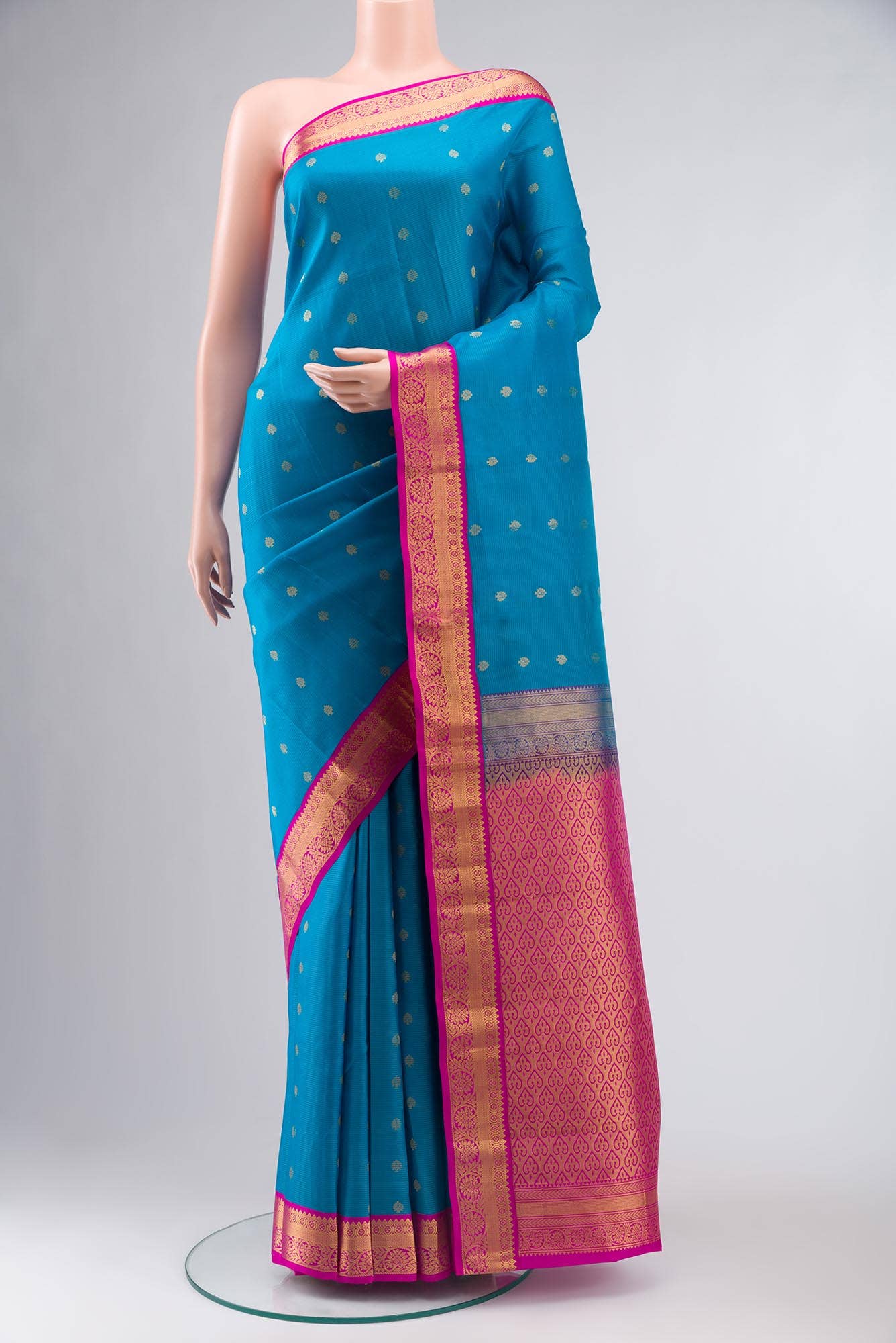 Blue Kanchipuram Silk Saree