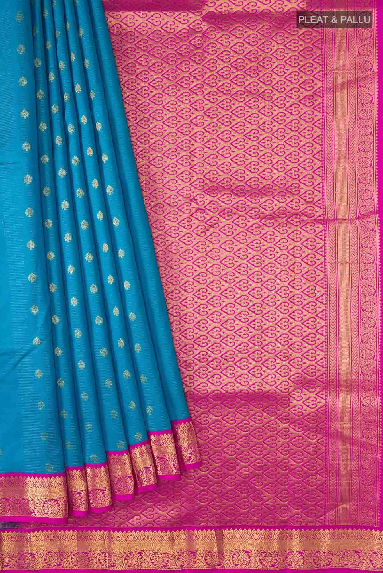 Blue Kanchipuram Silk Saree